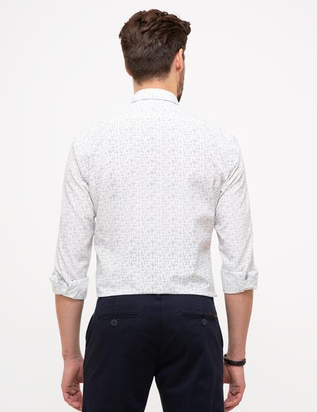 Lacivert Slim Fit Uzun Kollu Gömlek - 50211188019