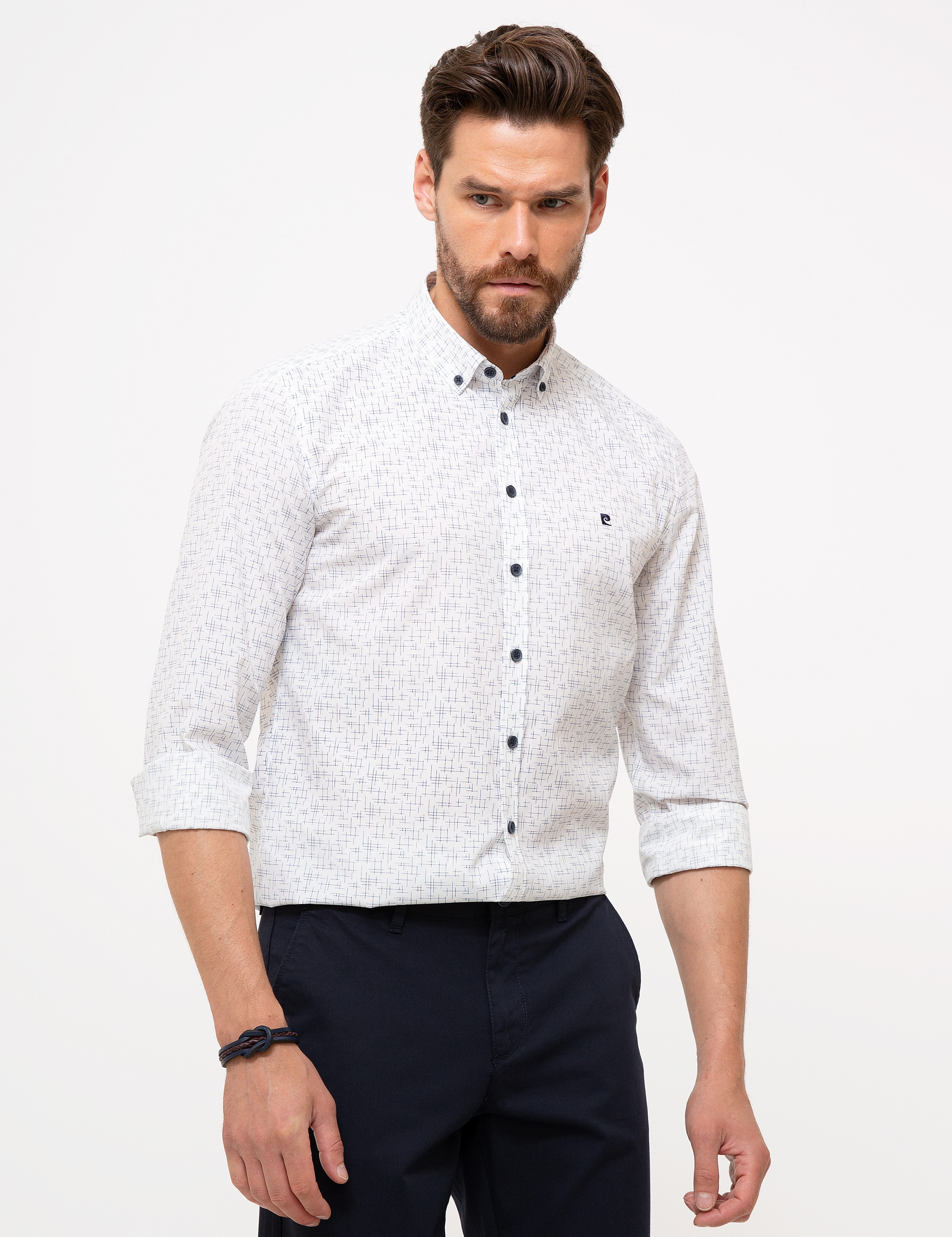 Beyaz Slim Fit Gömlek - Image 1