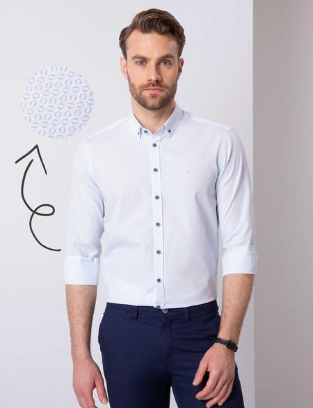 Açık Mavi Slim Fit Gömlek - 50211189003