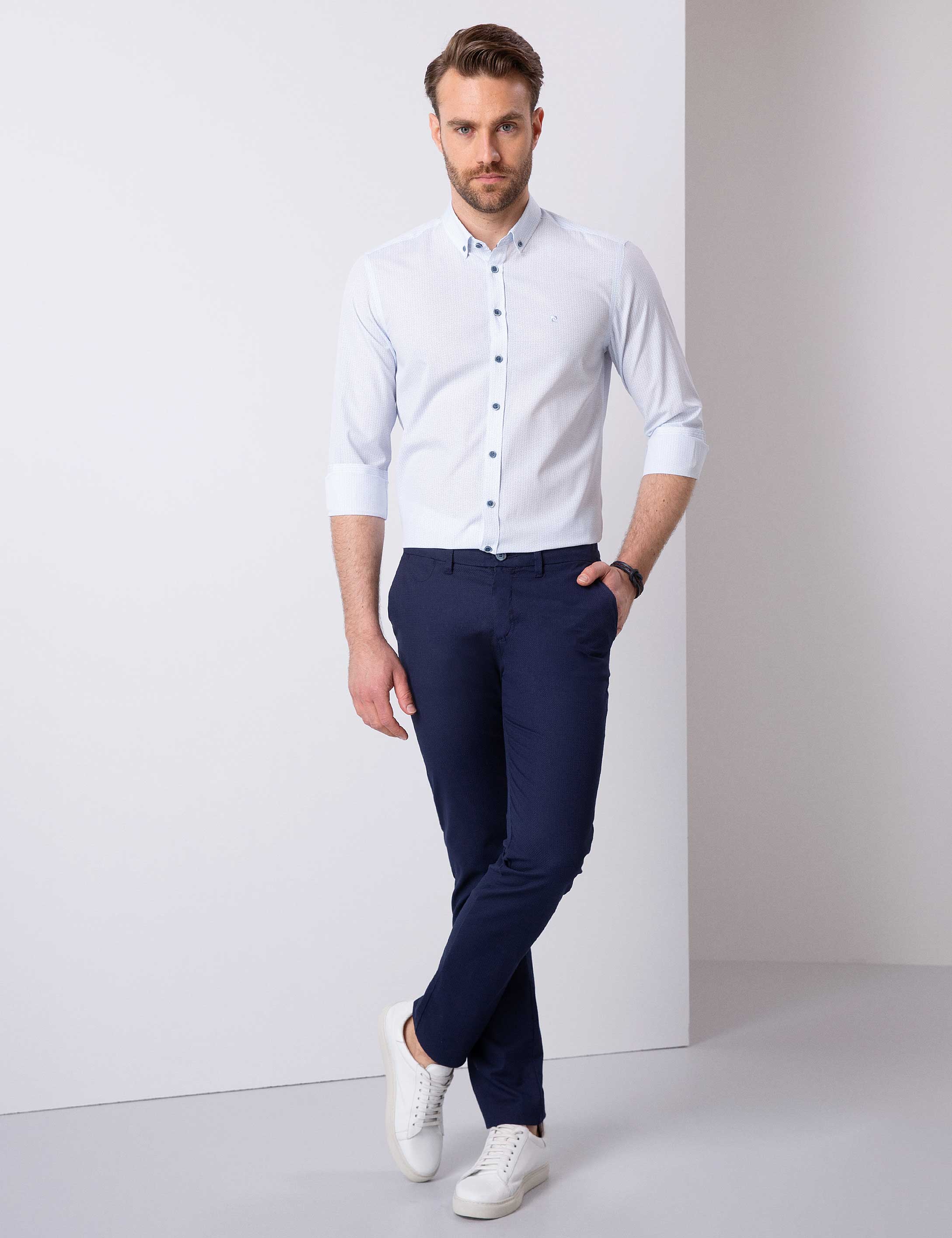Açık Mavi Slim Fit Gömlek