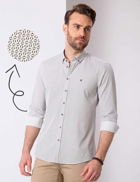 Haki Slim Fit Gömlek - 50211189012