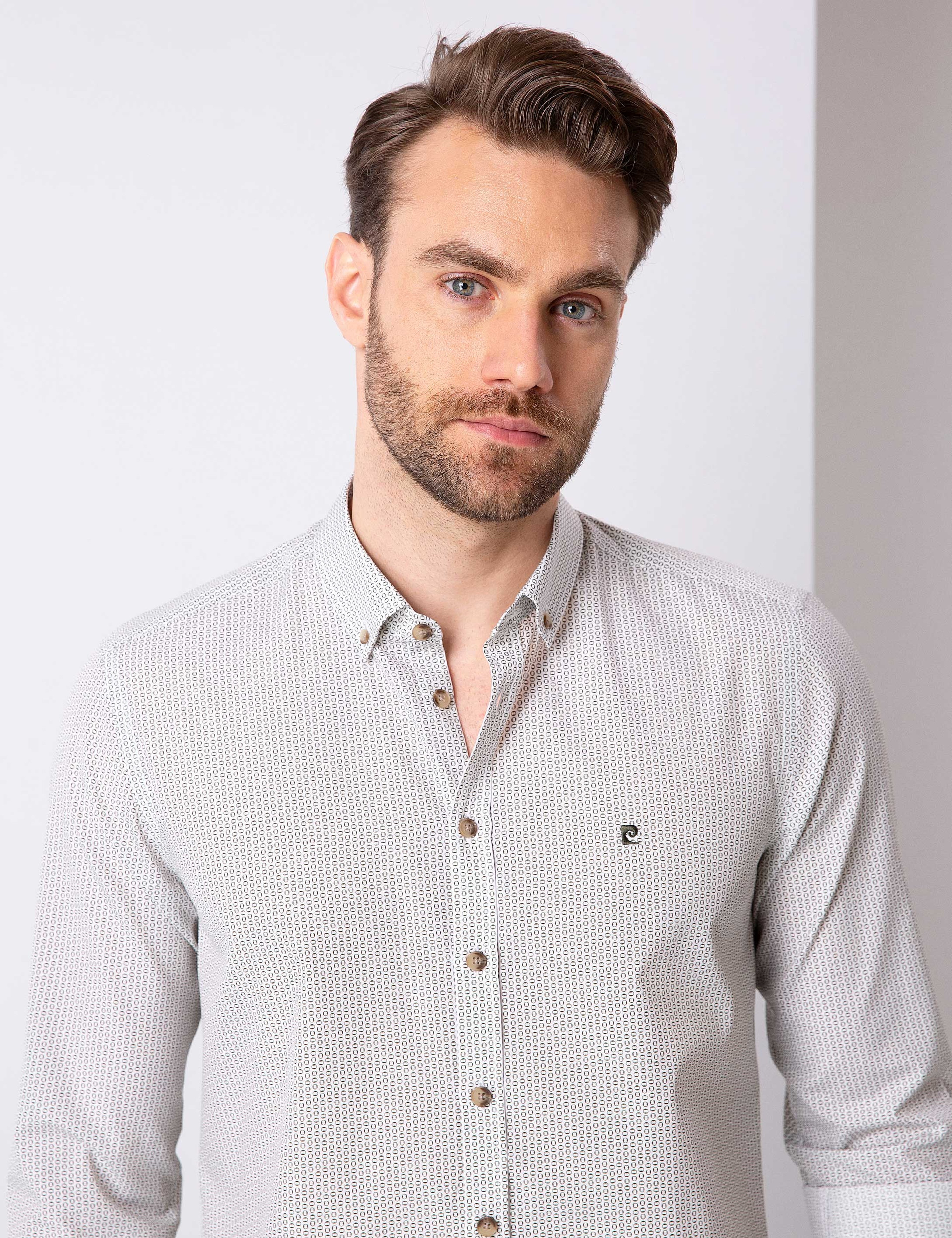 Haki Slim Fit Gömlek - Image 2
