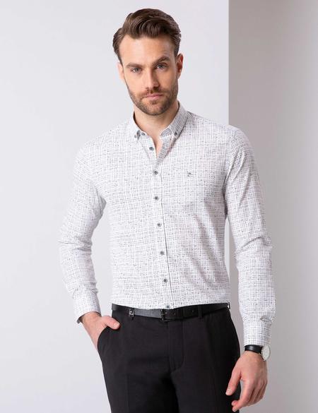 Gri Slim Fit Gömlek - 50211190005
