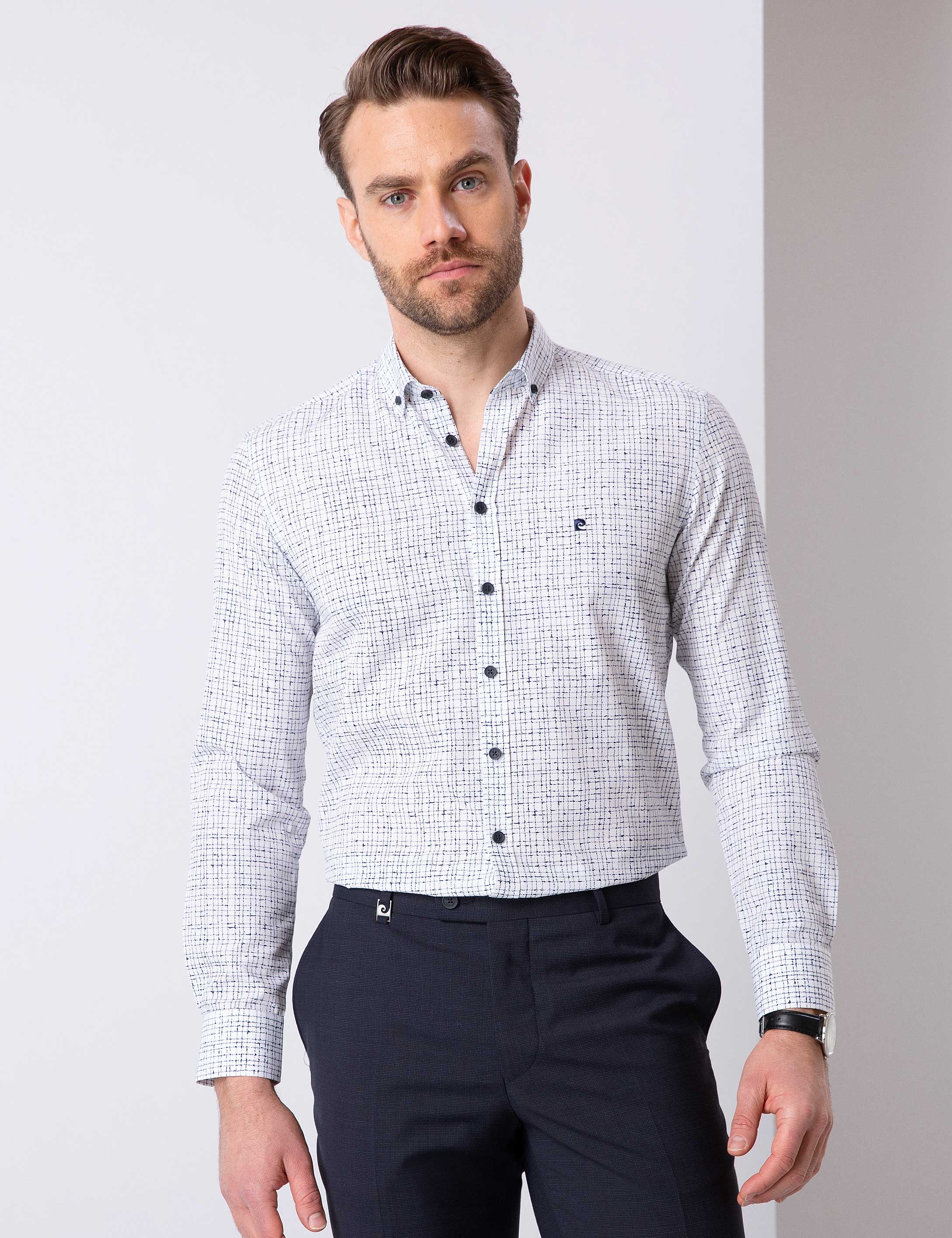 Lacivert Slim Fit Gömlek