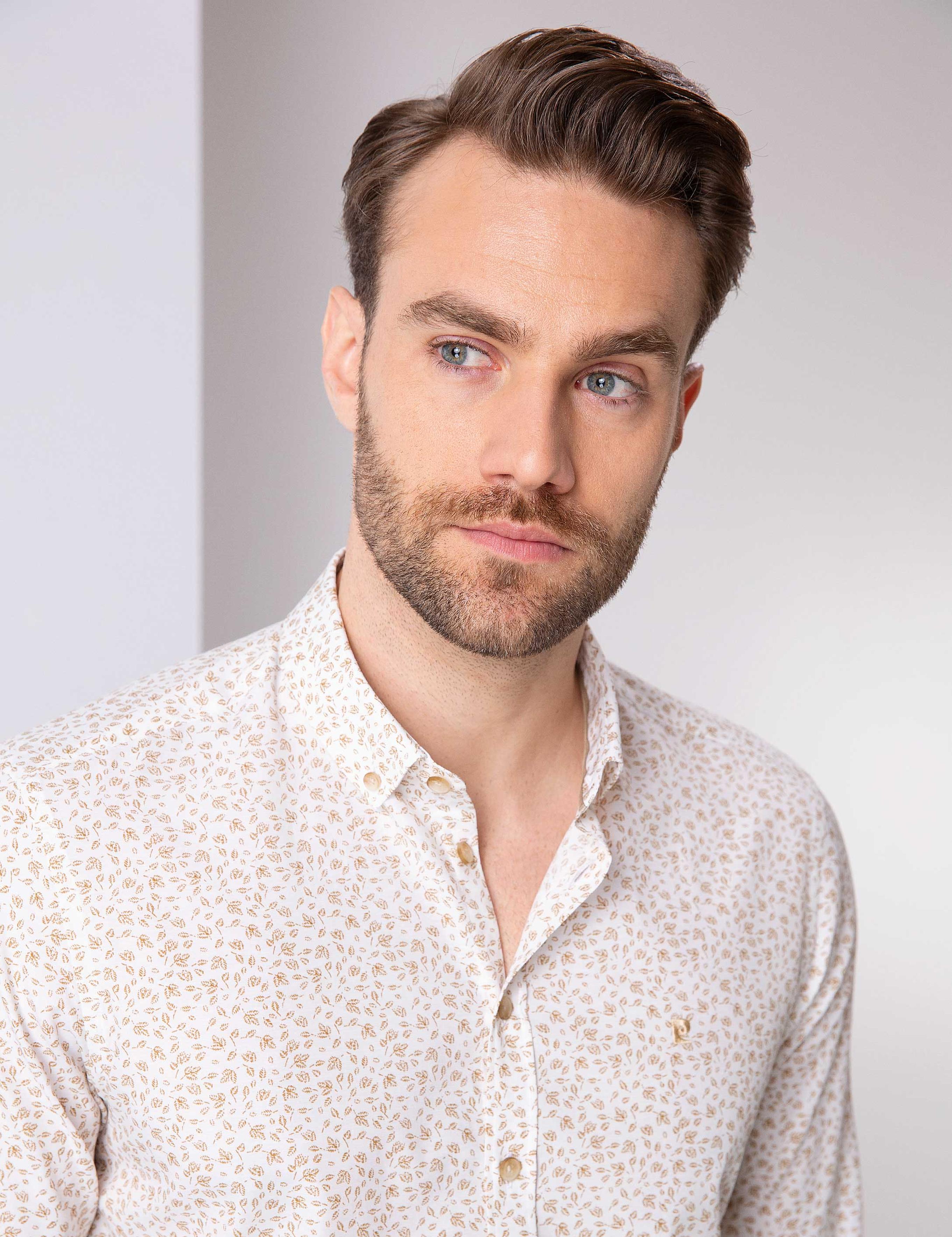 Bej Slim Fit Gömlek