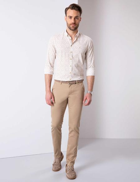 Bej Slim Fit Gömlek - 50211191004