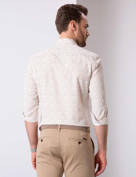 Bej Slim Fit Gömlek - 50211191004