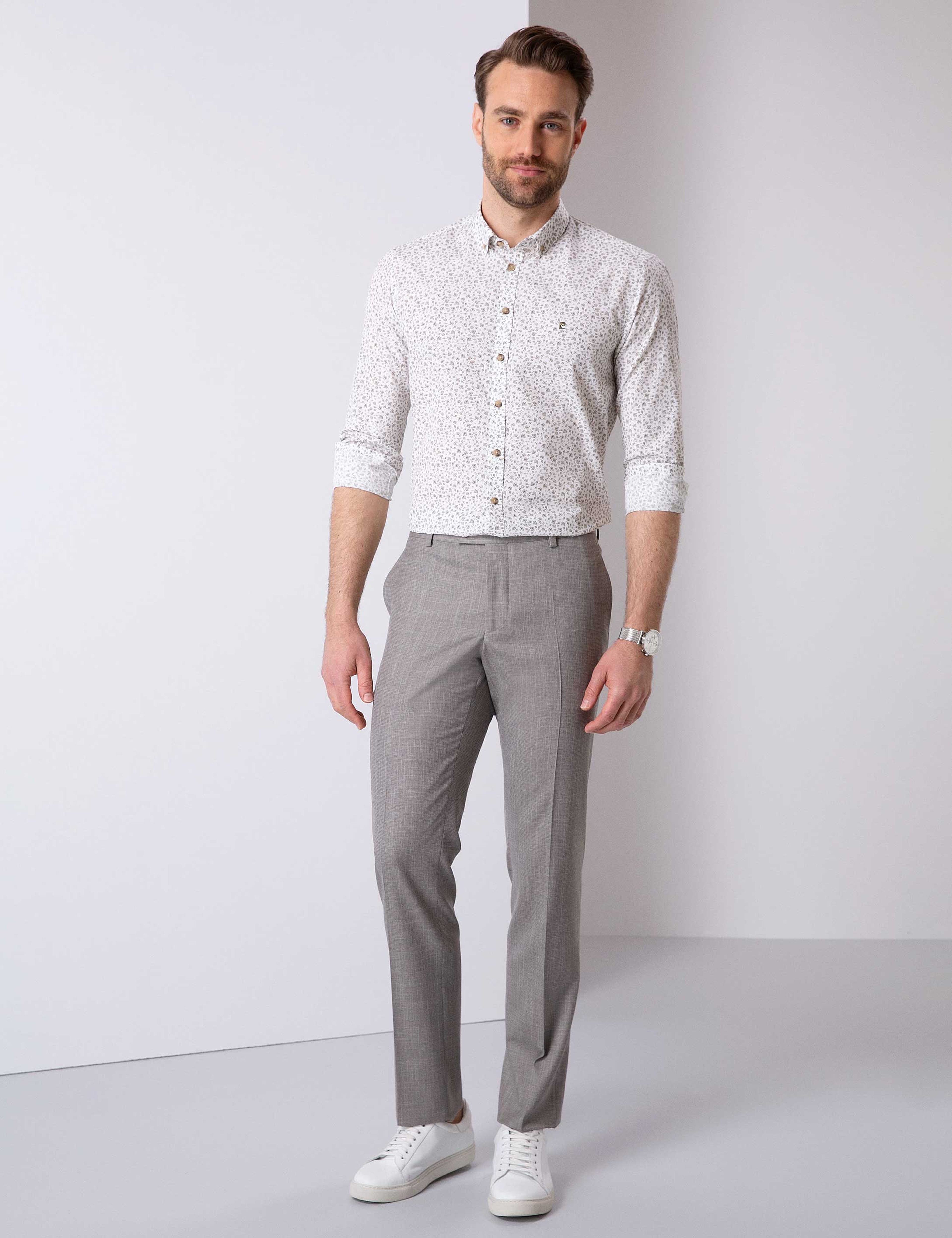 Beyaz Slim Fit Gömlek - Image 3