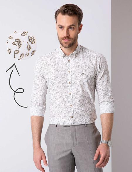 Beyaz Slim Fit Gömlek - 50211191013