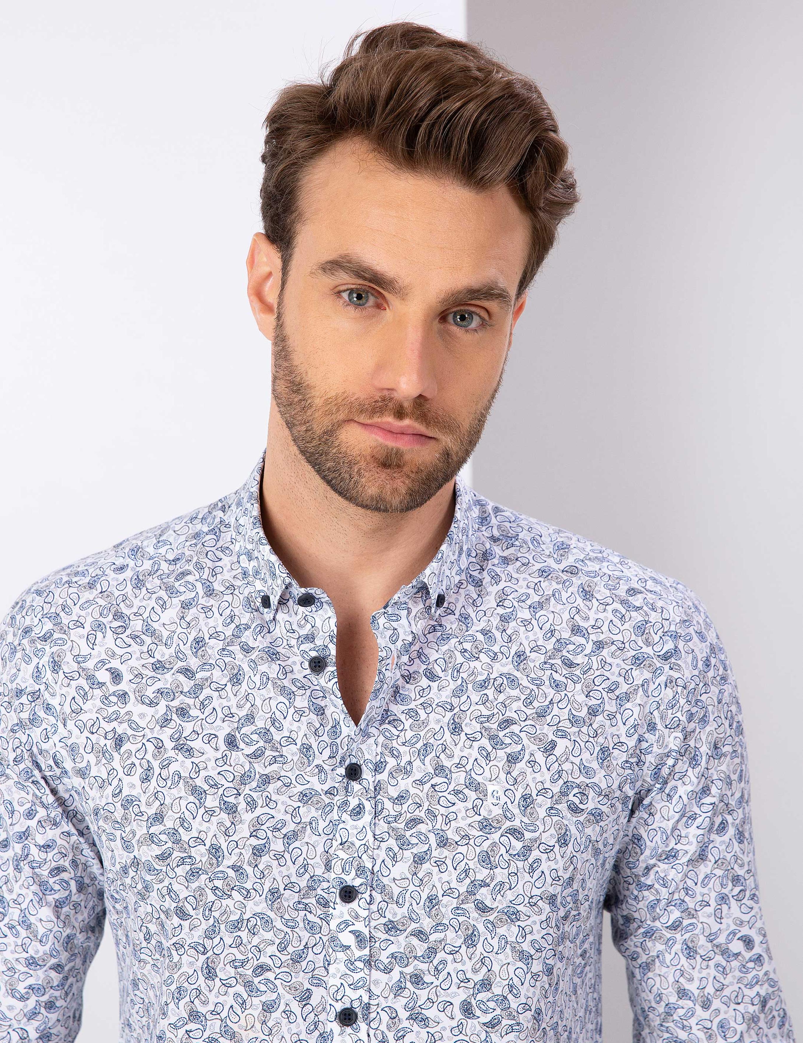 Mavi Slim Fit Gömlek