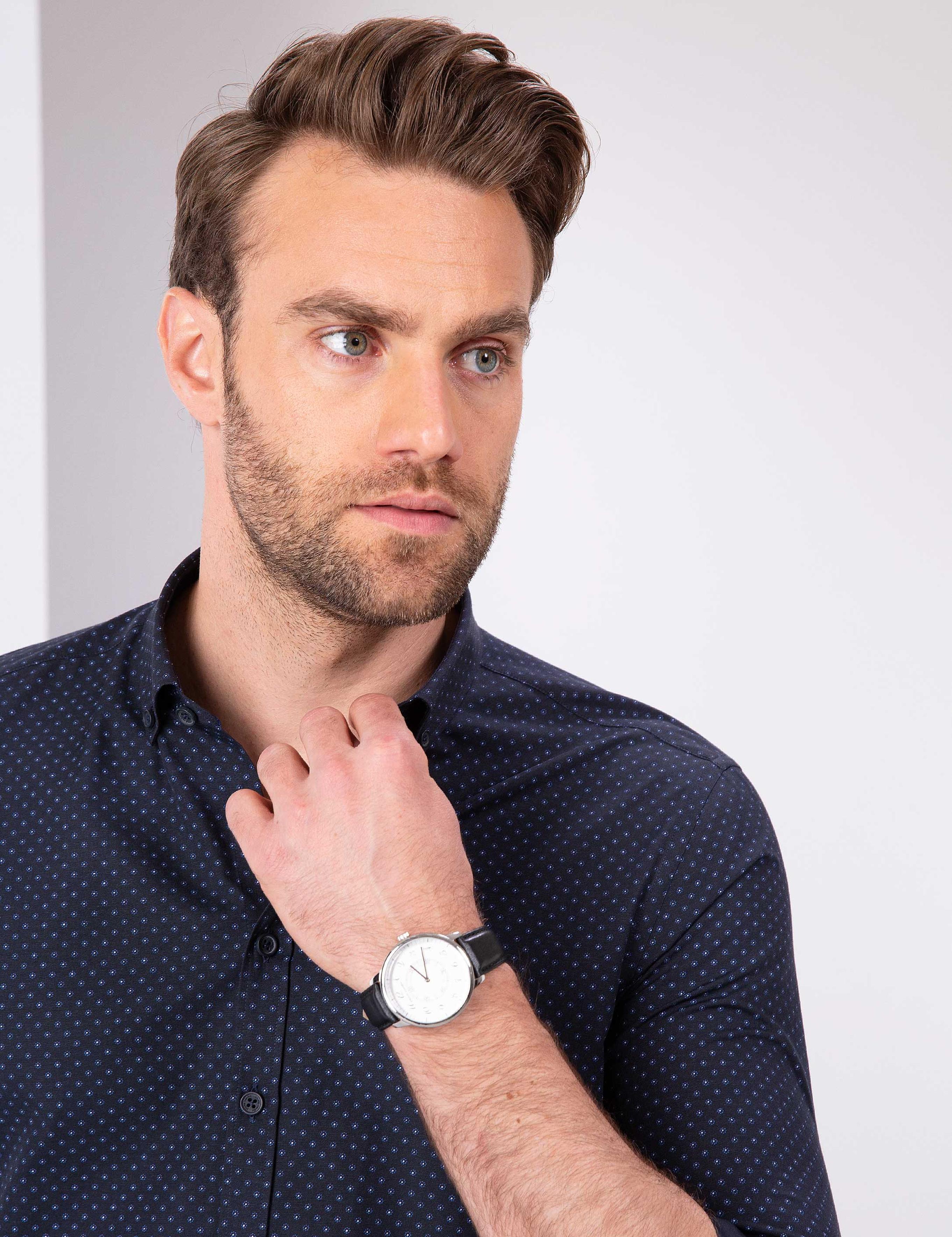 Lacivert Slim Fit Gömlek