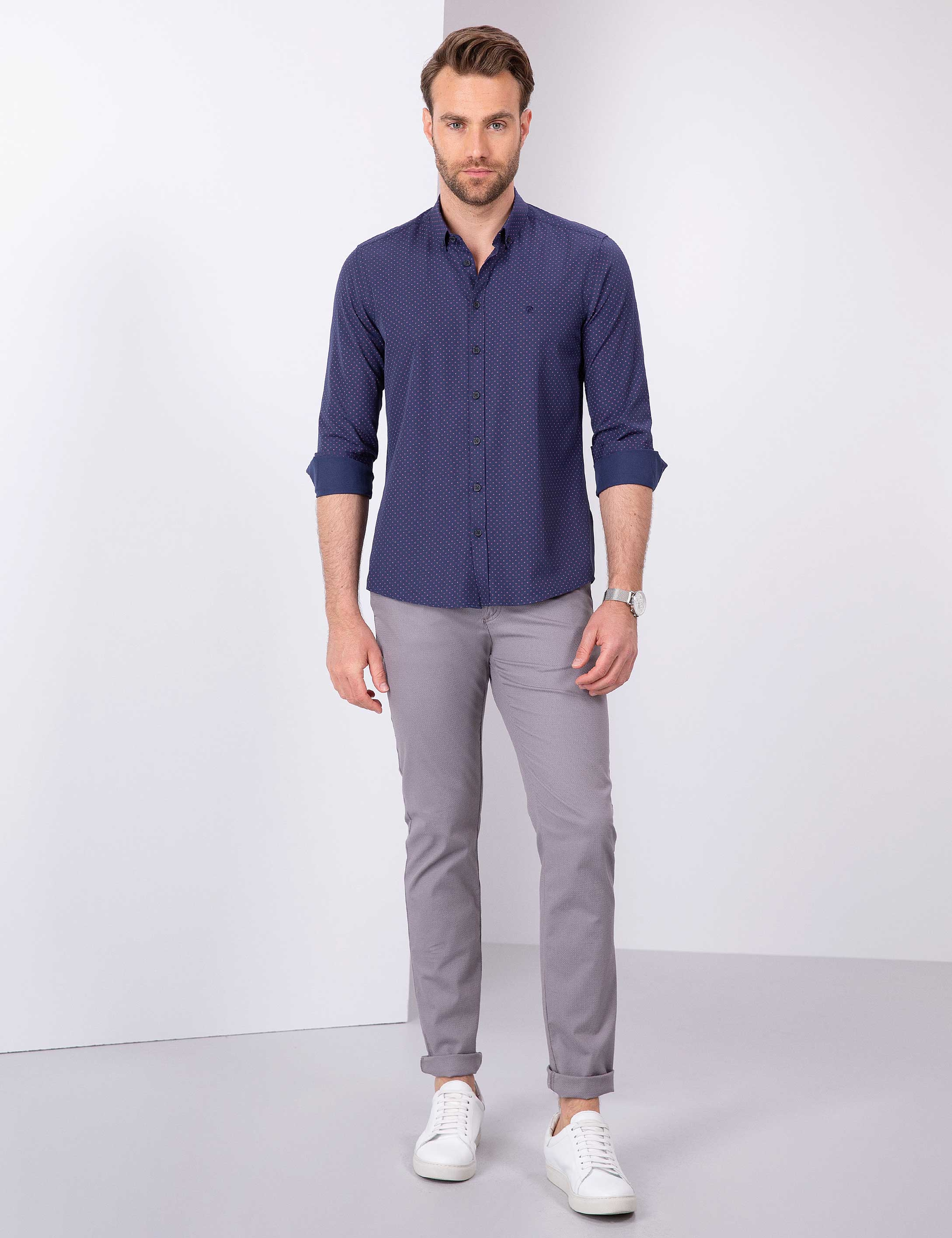 Mavi Slim Fit Gömlek
