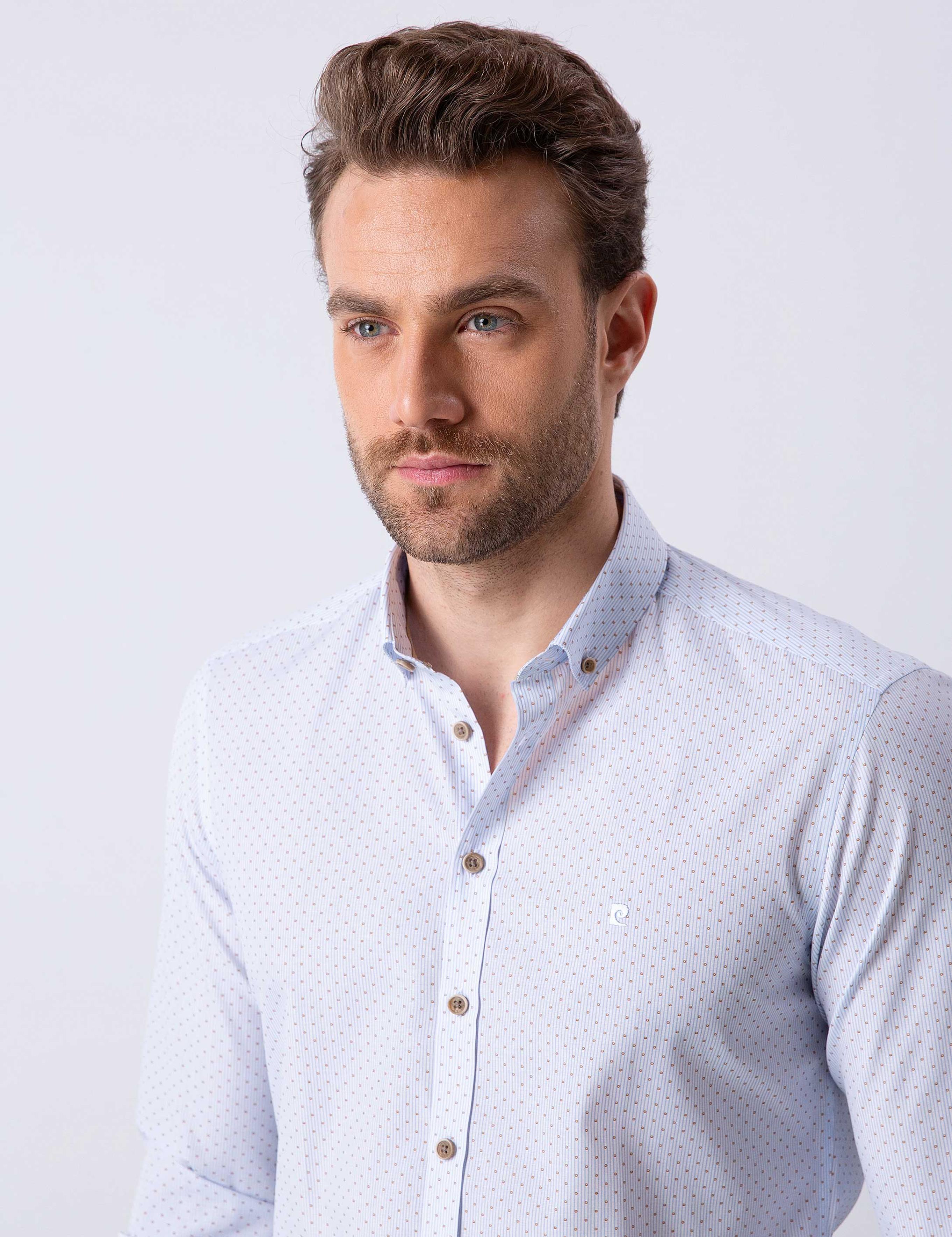 Mavi Slim Fit Uzun Kollu Gömlek