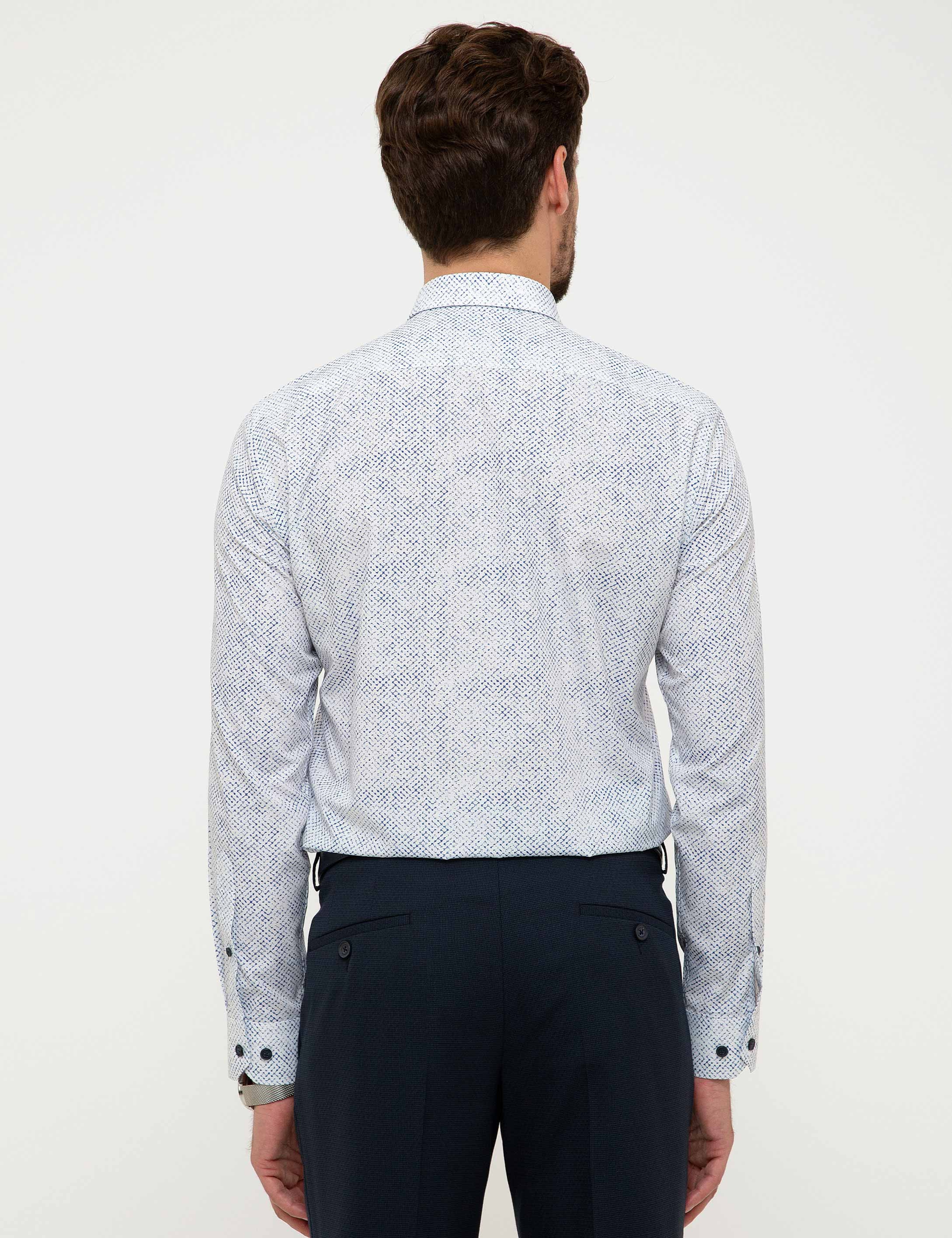 Beyaz Slim Fit Gömlek - Image 3