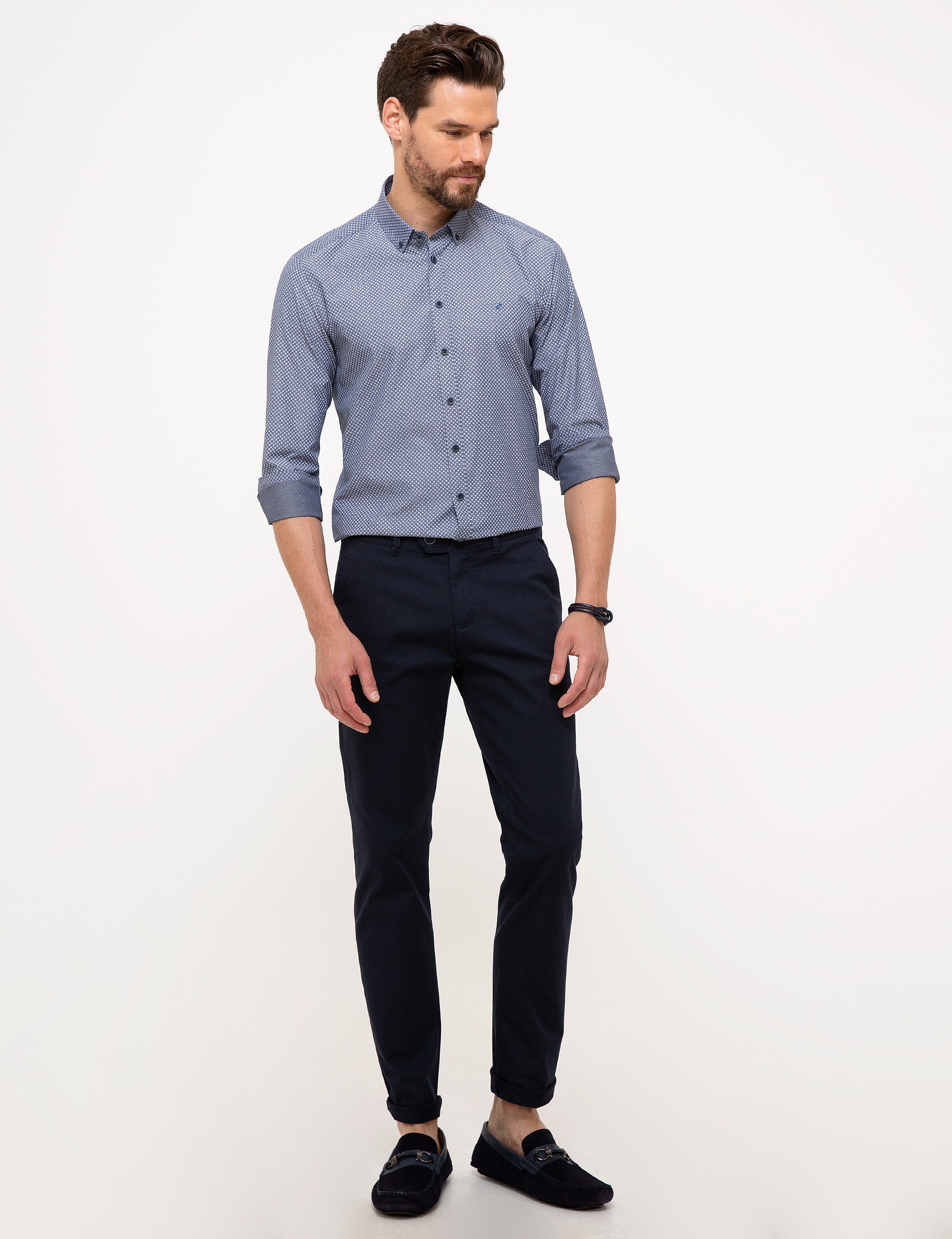 Lacivert Slim Fit Gömlek