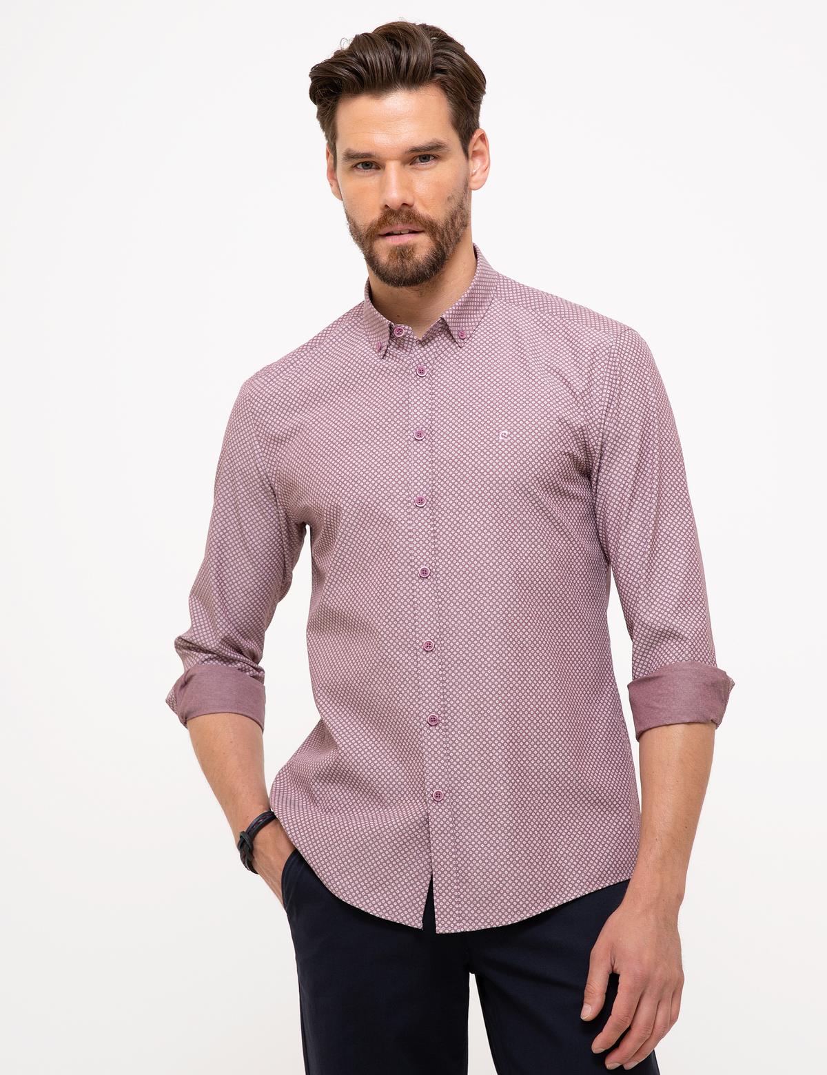 Bordo Slim Fit Gömlek - 50211196007