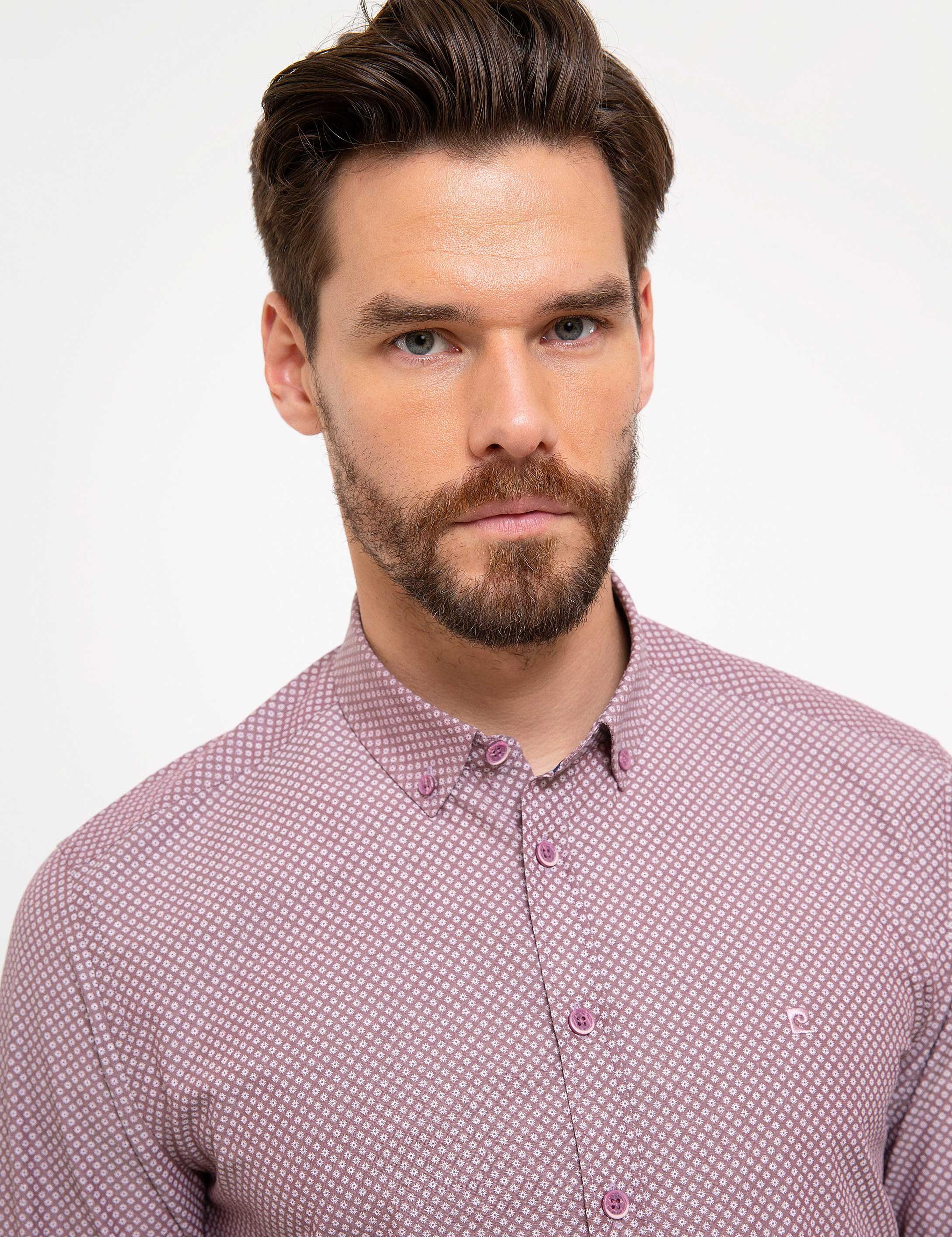 Bordo Slim Fit Gömlek