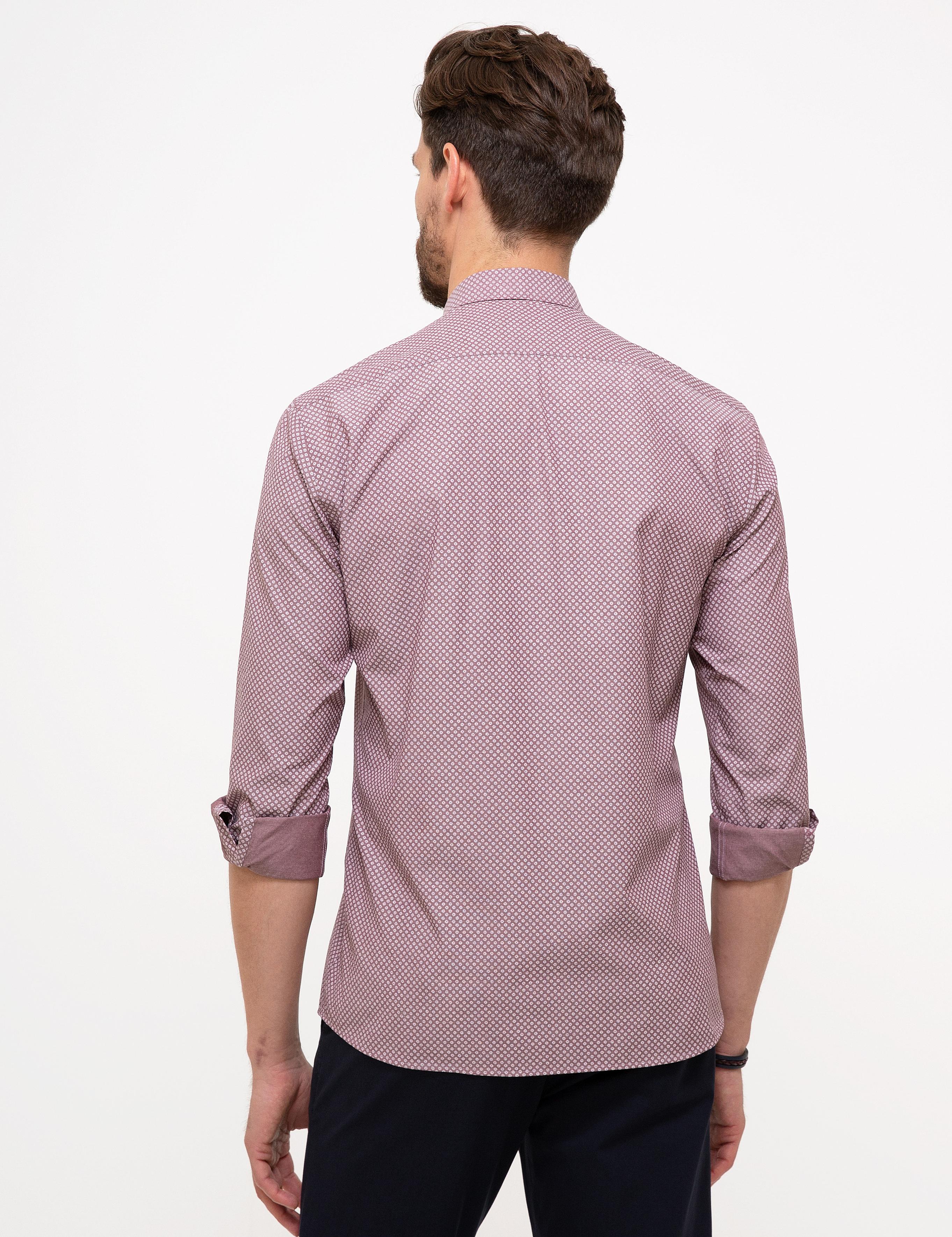 Bordo Slim Fit Gömlek