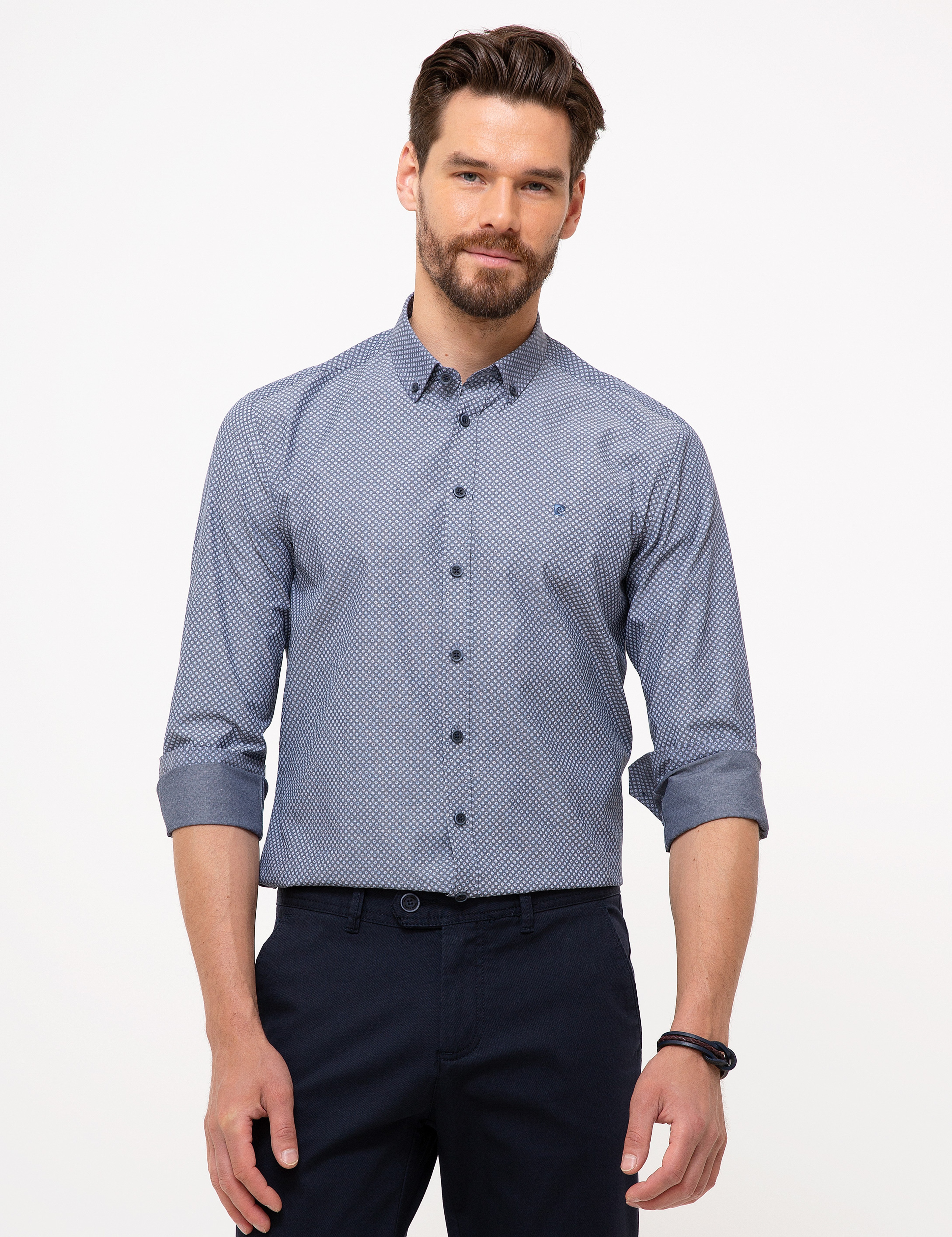 Lacivert Slim Fit Gömlek