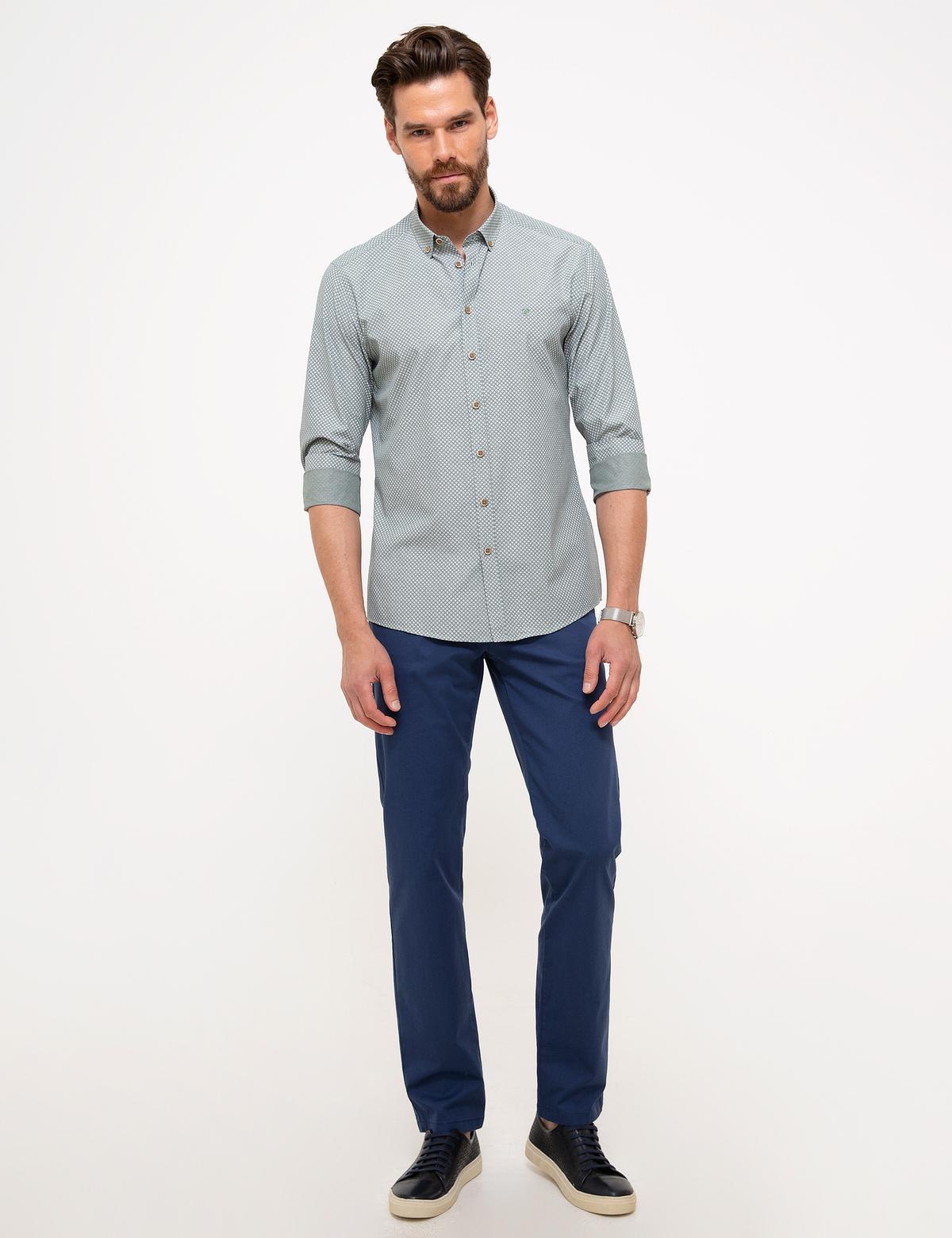 Yeşil Slim Fit Gömlek - 50211196023