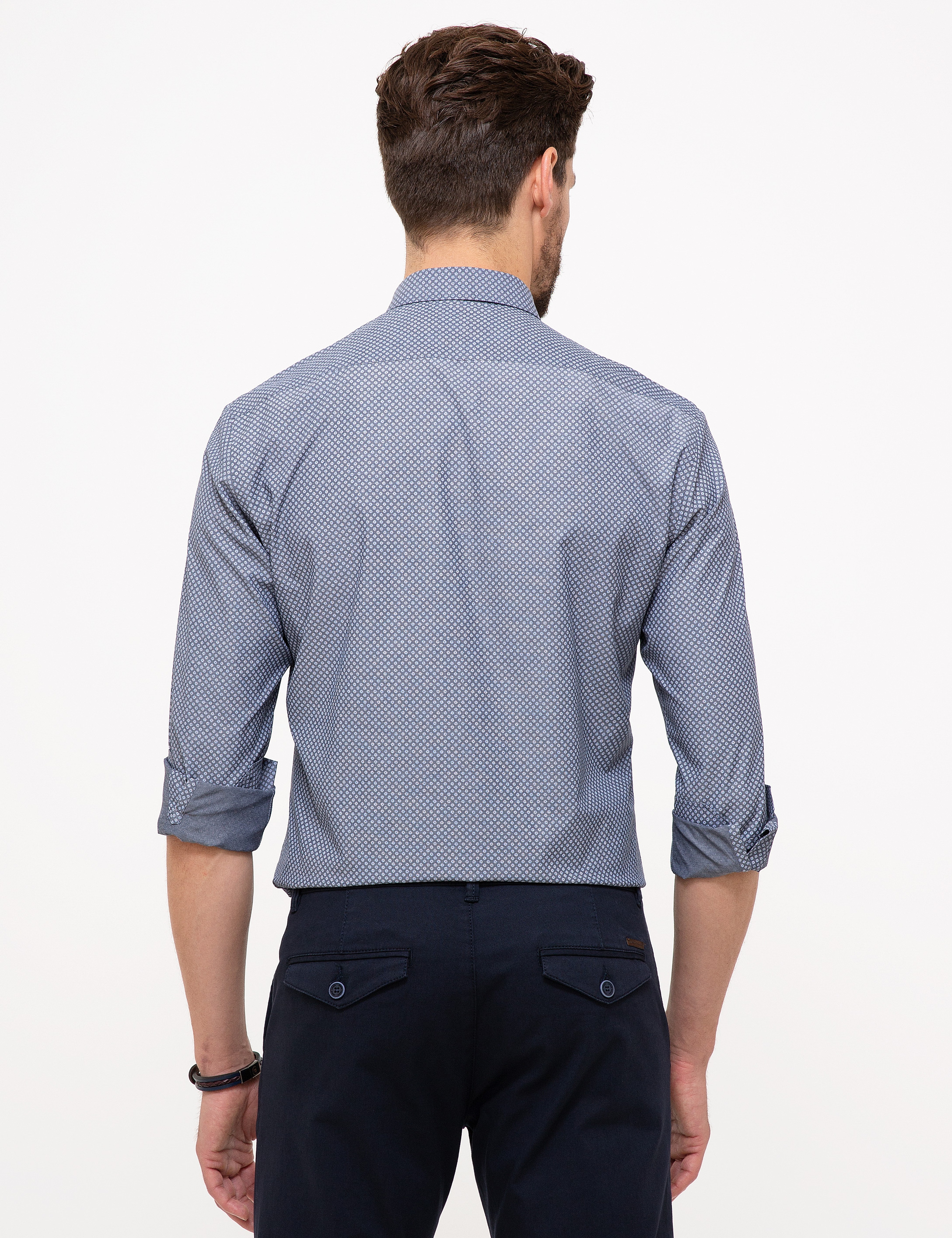 Lacivert Slim Fit Gömlek
