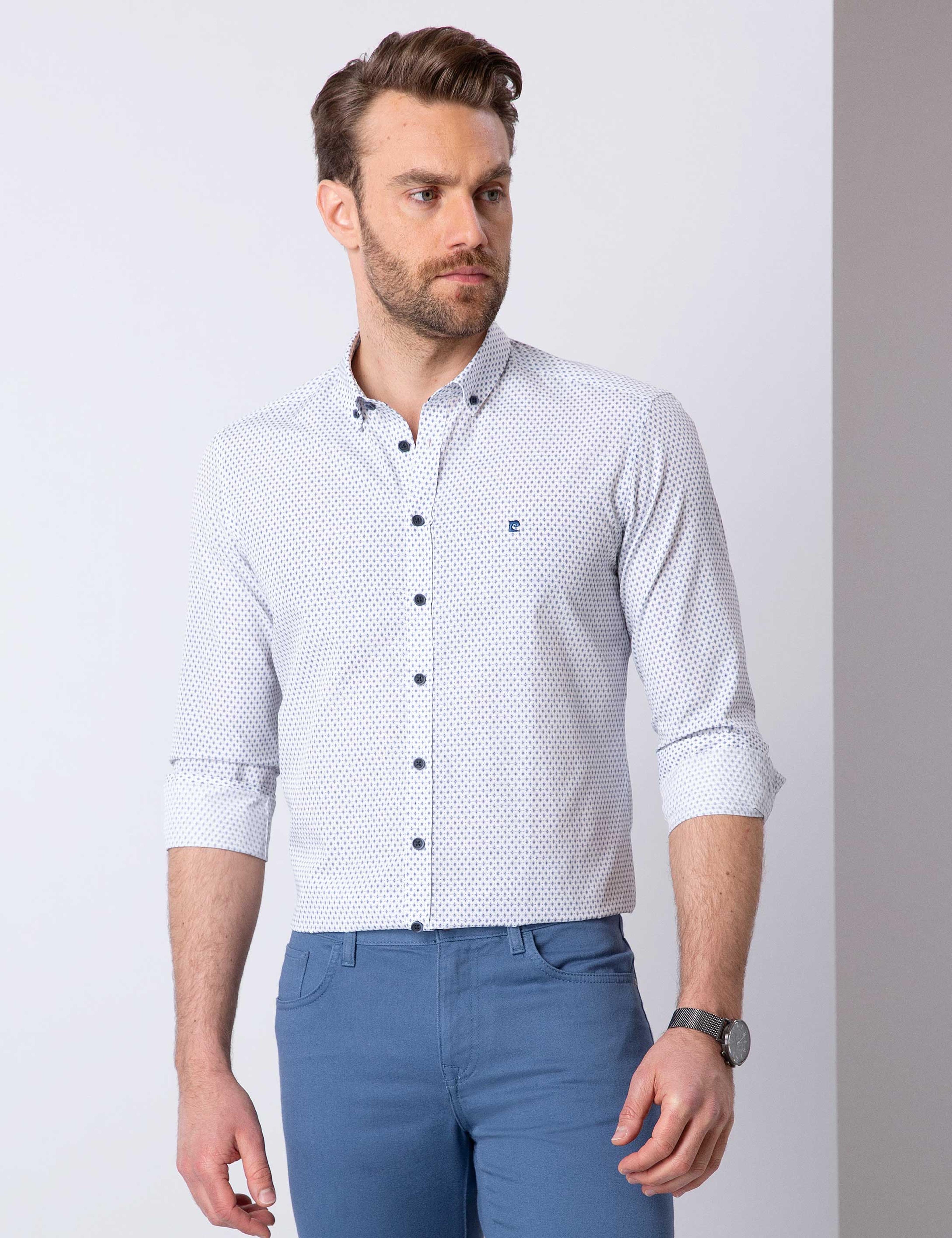 Lacivert Slim Fit Gömlek