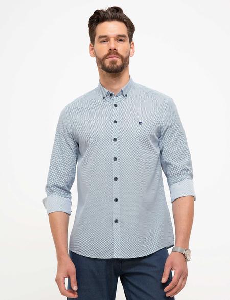 Lacivert Slim Fit Uzun Kollu Gömlek - 50211199002