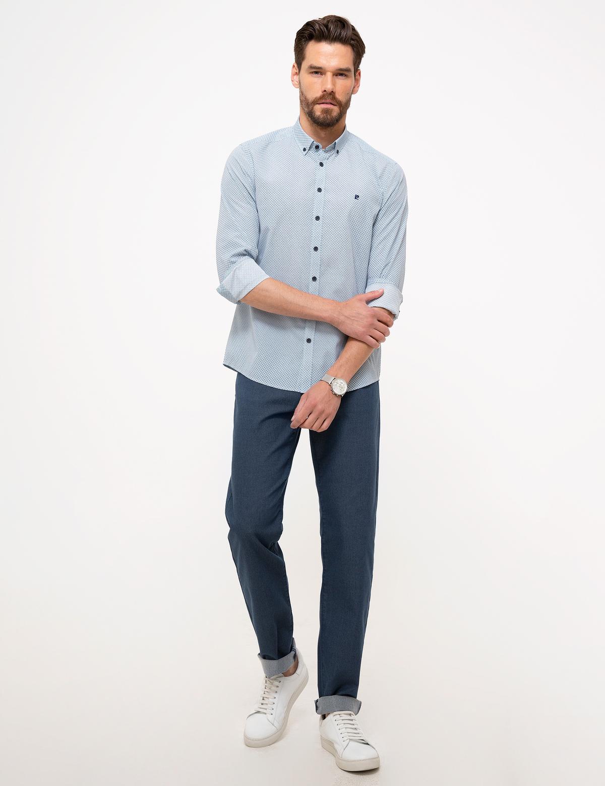 Lacivert Slim Fit Uzun Kollu Gömlek - 50211199002