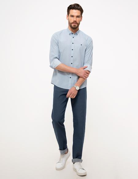 Lacivert Slim Fit Uzun Kollu Gömlek - 50211199002