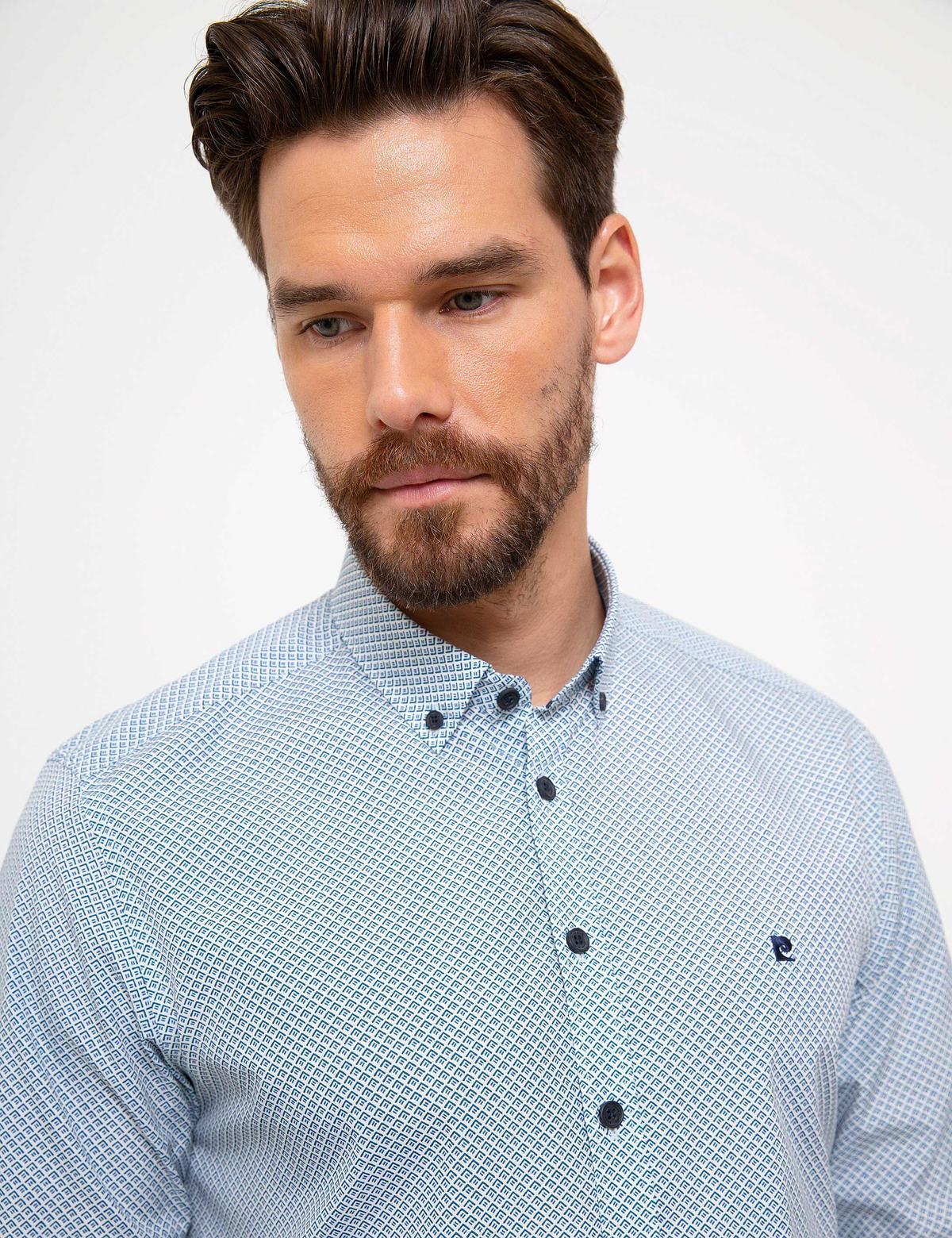 Lacivert Slim Fit Uzun Kollu Gömlek - 50211199002