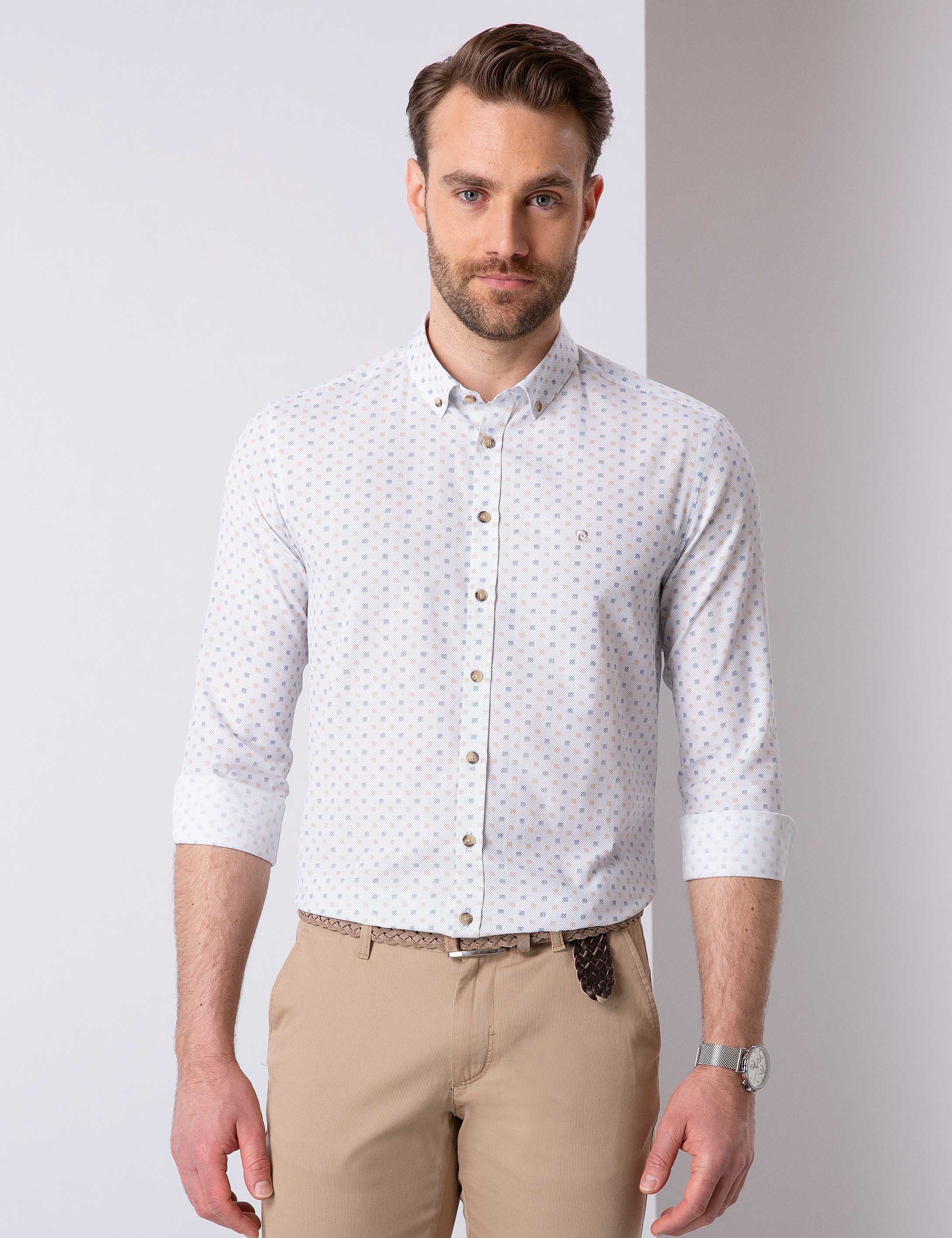 Lacivert Slim Fit Gömlek - Image 1
