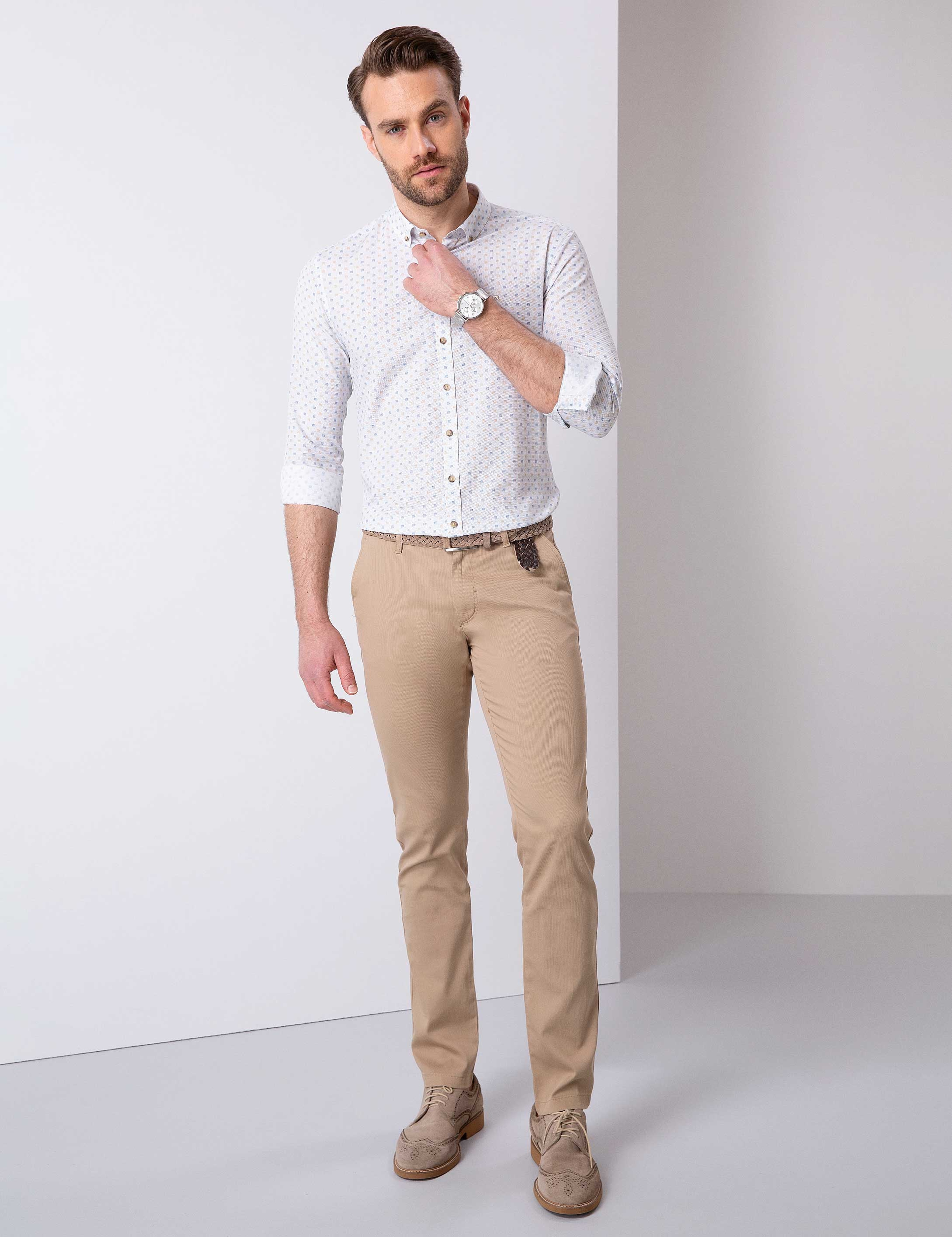 Lacivert Slim Fit Gömlek - Image 3