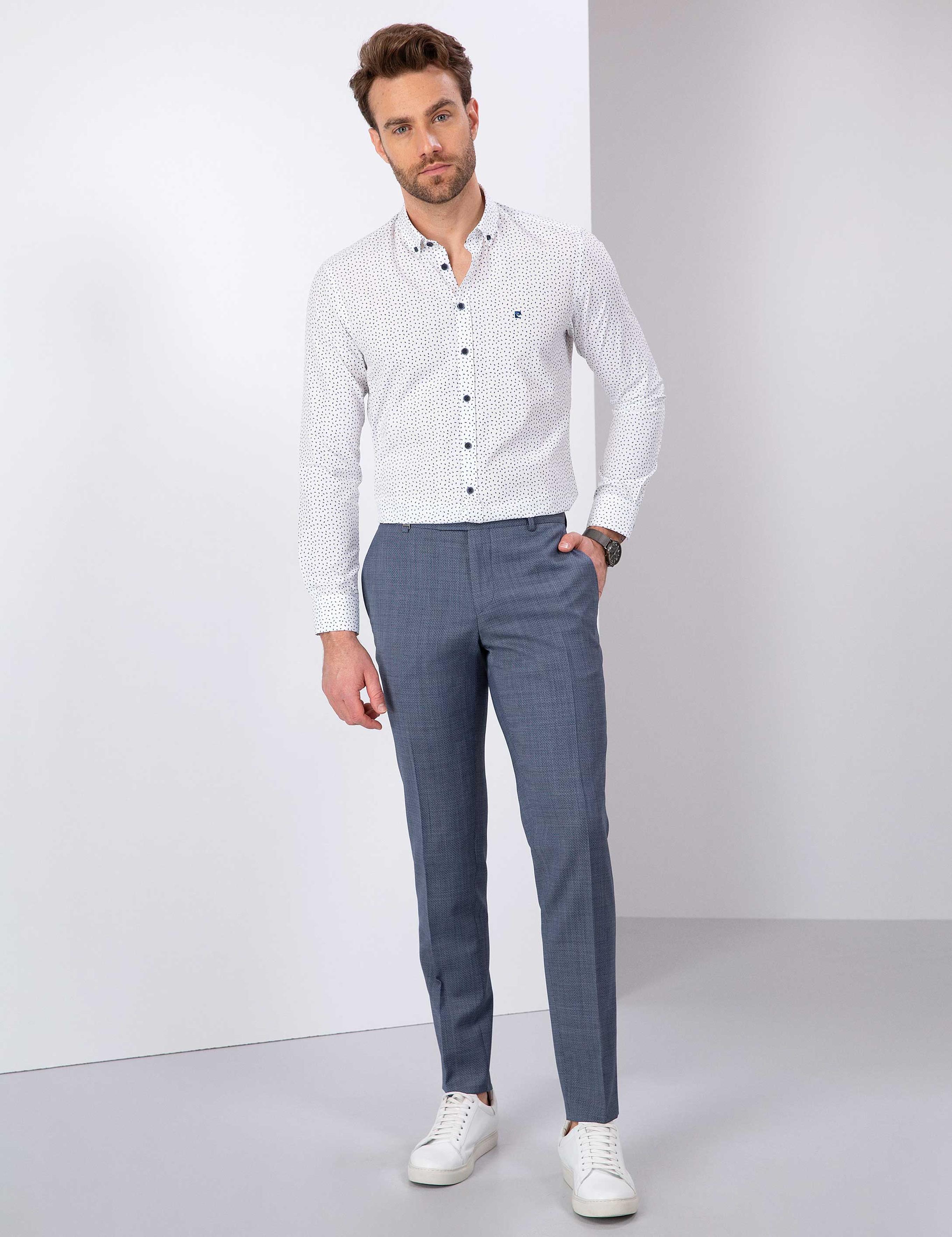 Lacivert Slim Fit Gömlek