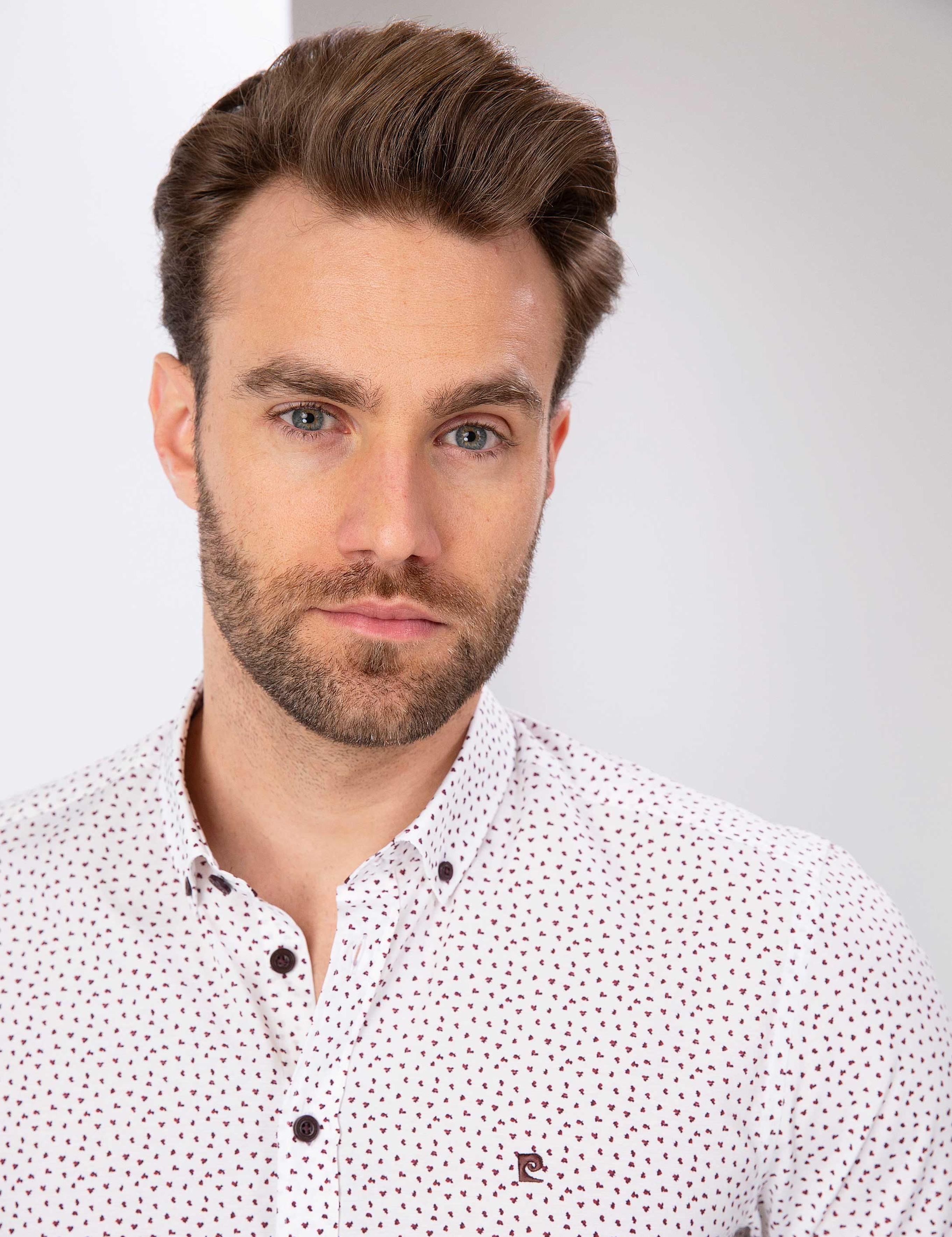 Bordo Slim Fit Uzun Kollu Gömlek