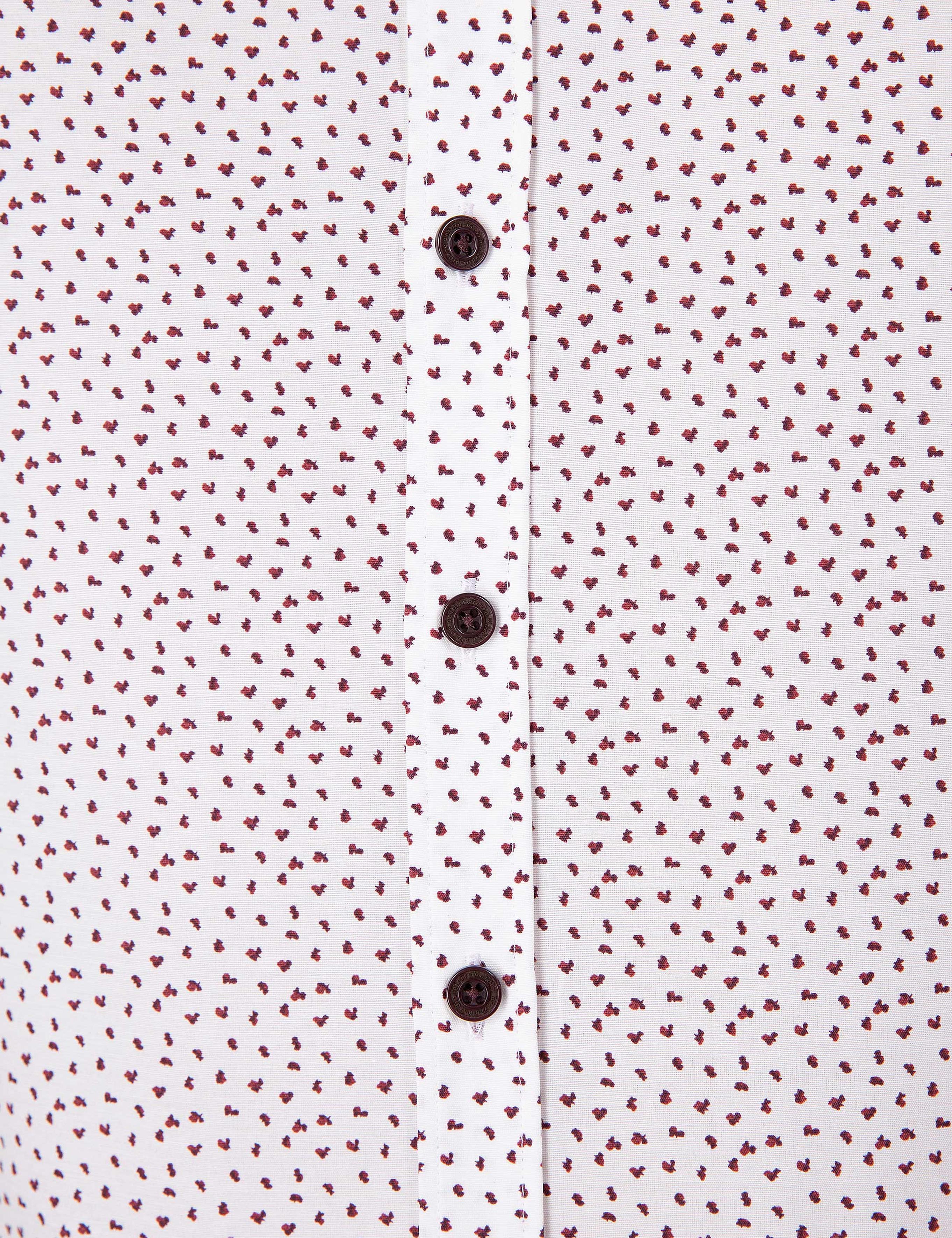 Bordo Slim Fit Uzun Kollu Gömlek