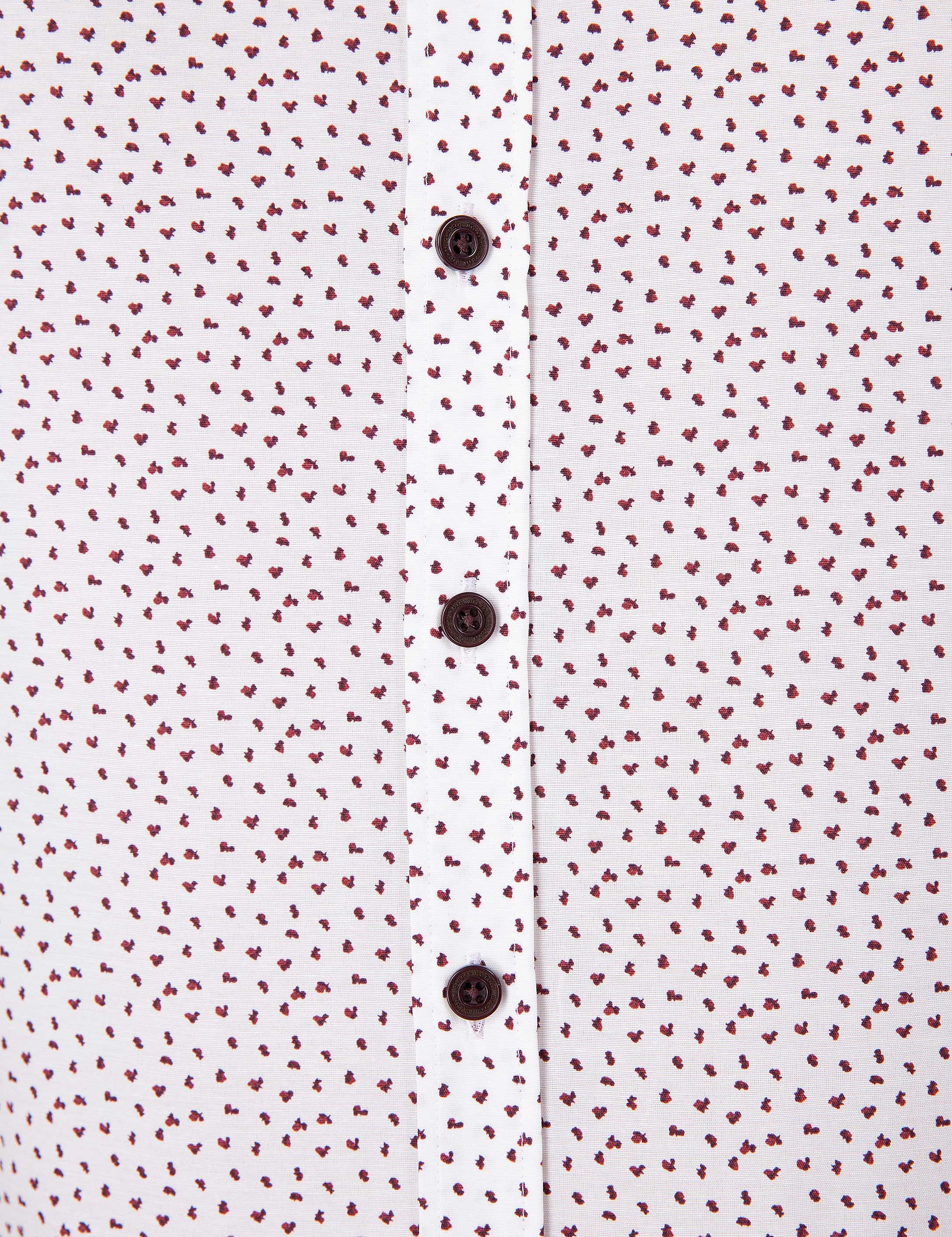 Bordo Slim Fit Uzun Kollu Gömlek - Image 6