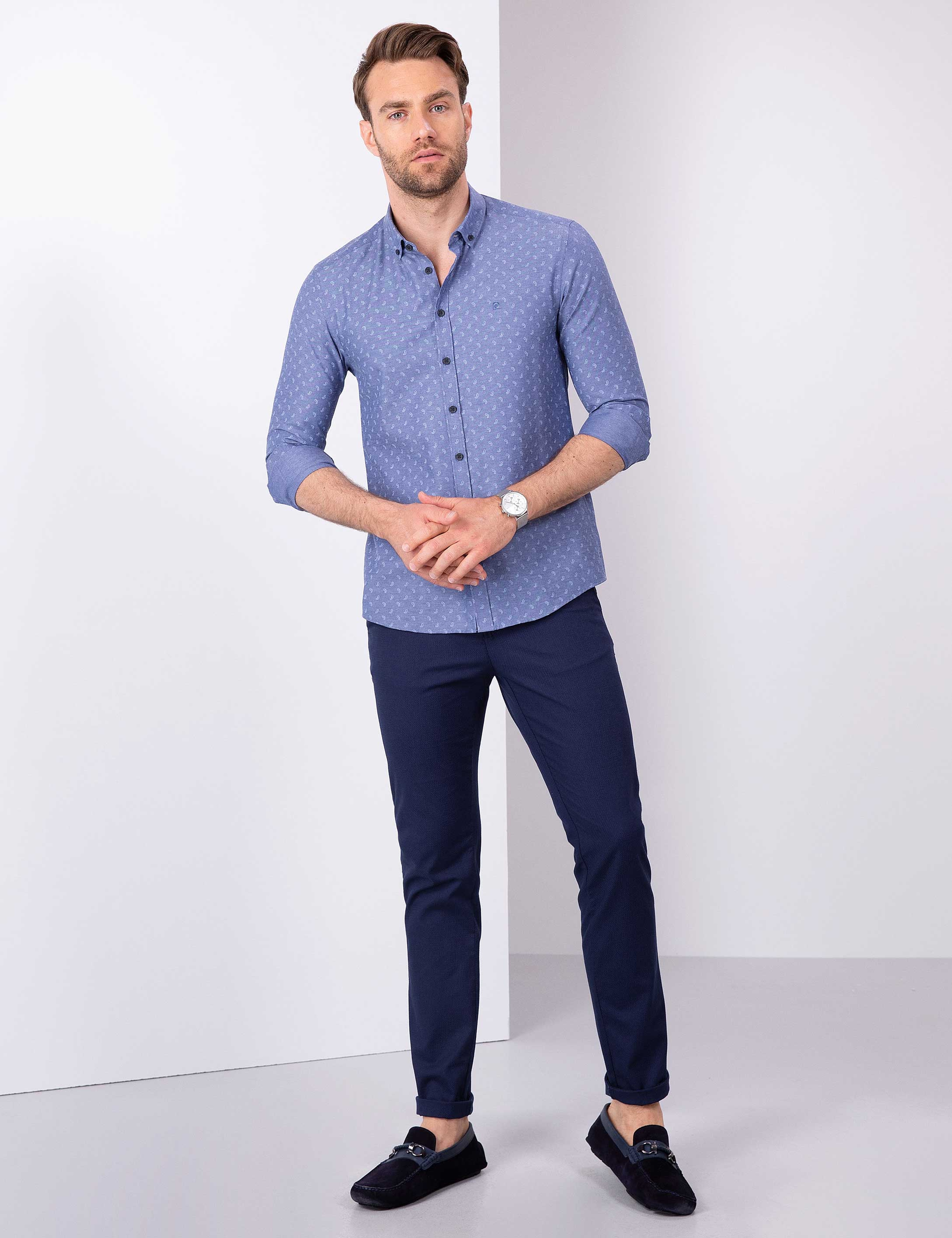 Lacivert Slim Fit Gömlek