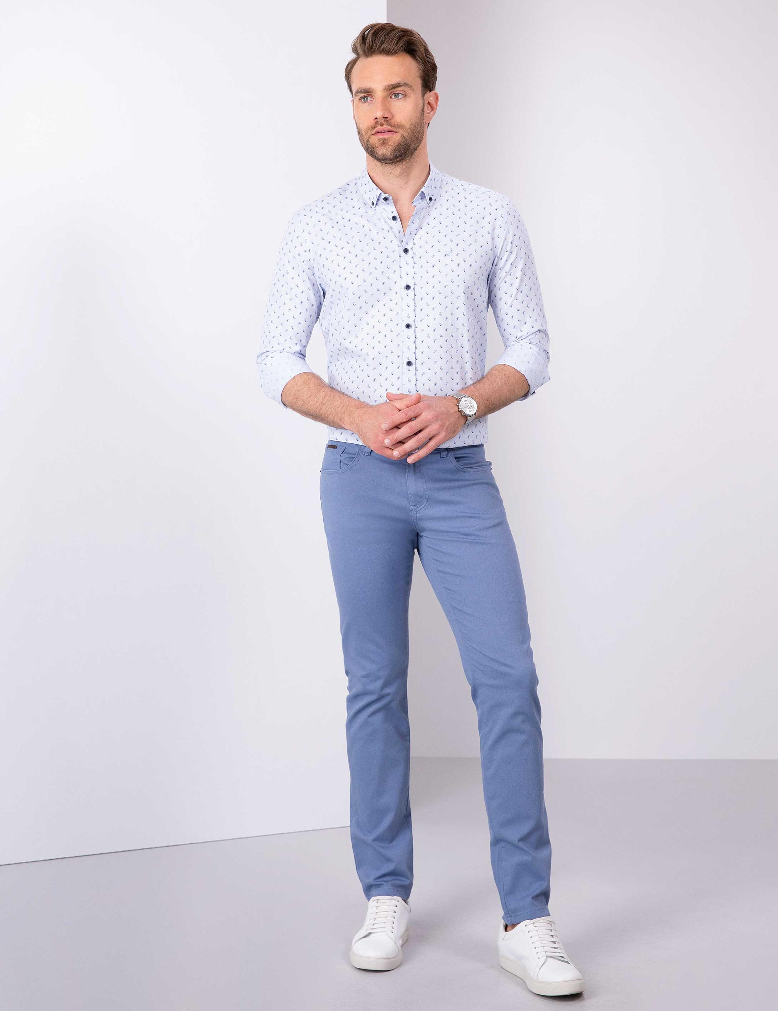 Açık Mavi Slim Fit Gömlek