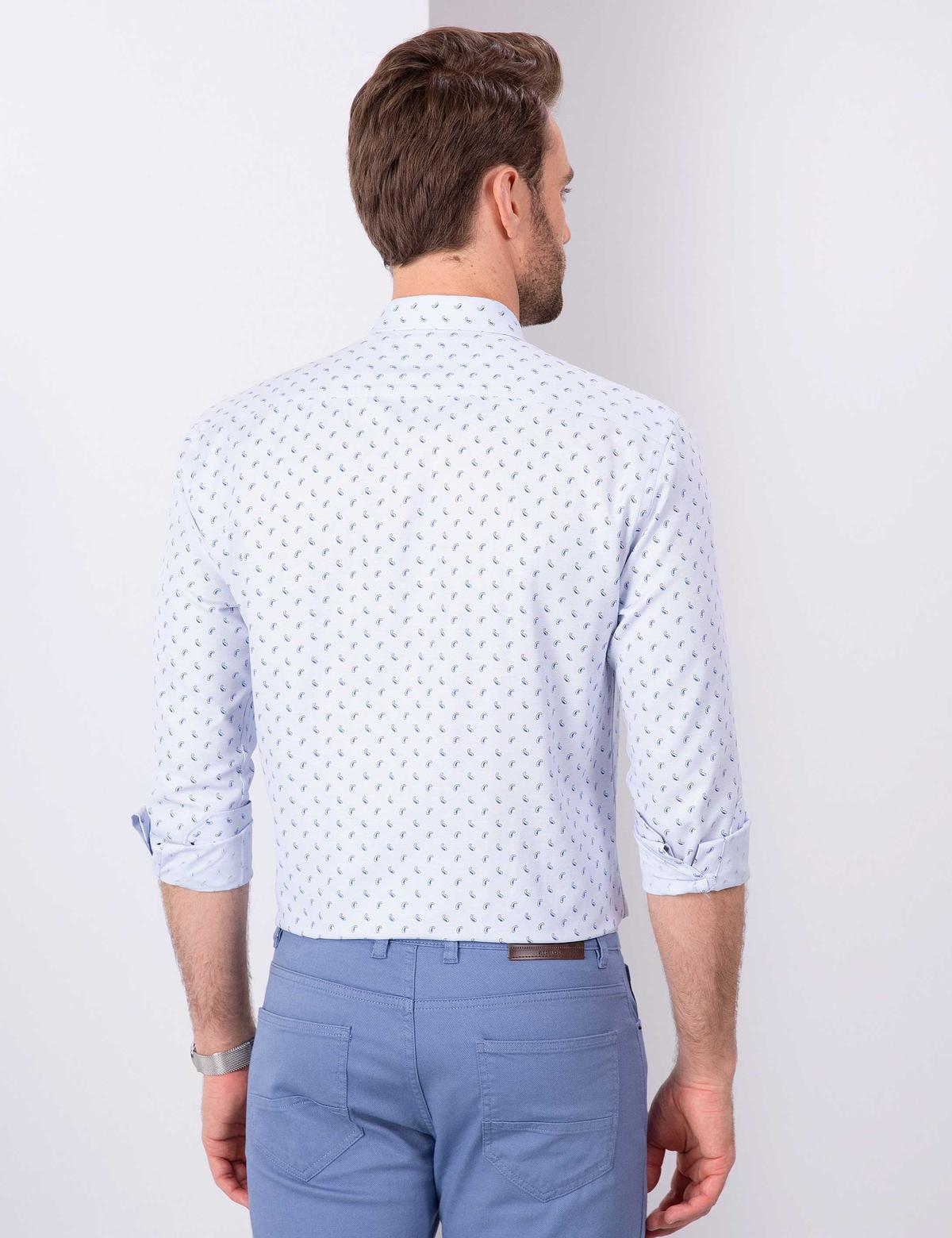 Açık Mavi Slim Fit Gömlek - 50211203012