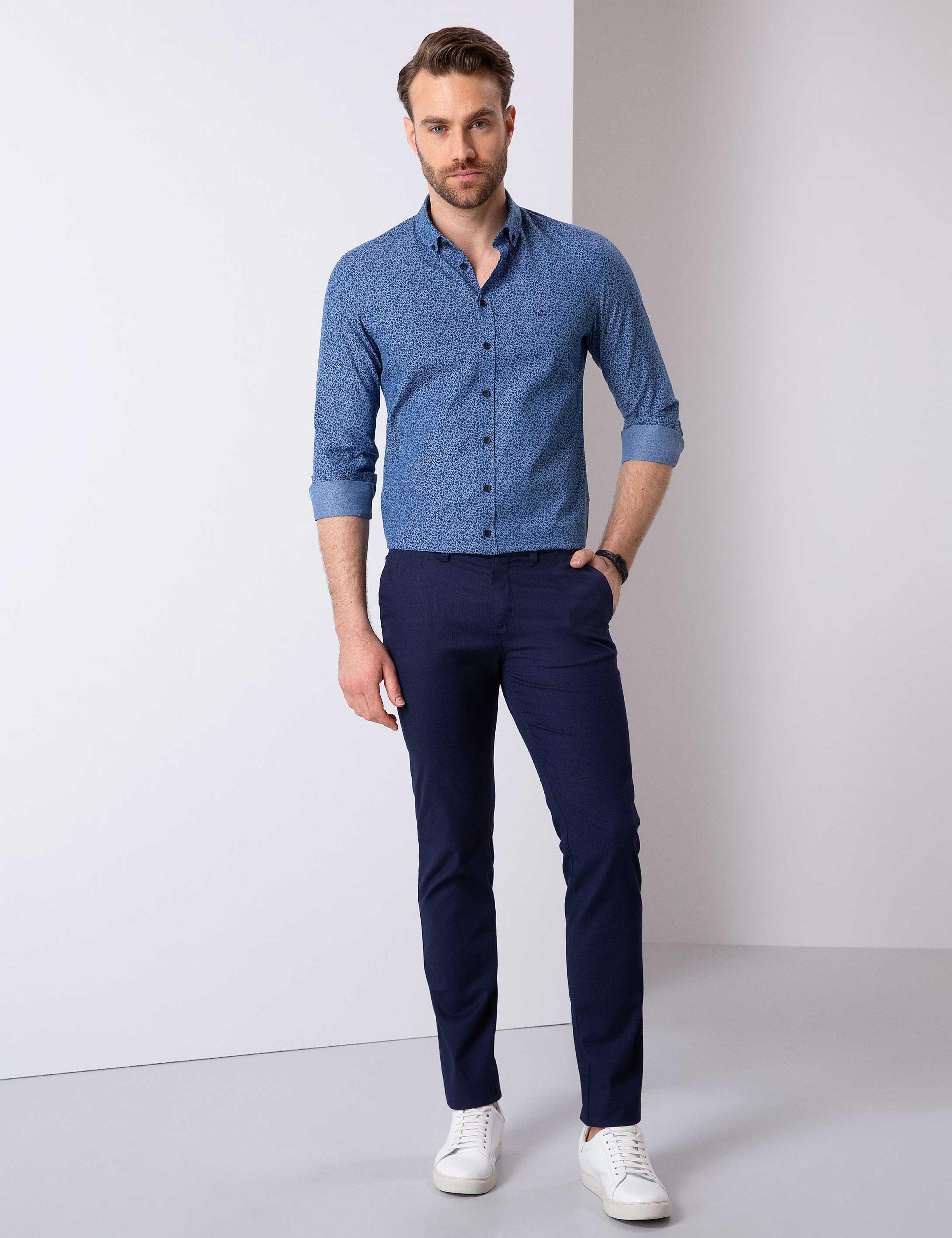 Mavi Slim Fit Gömlek