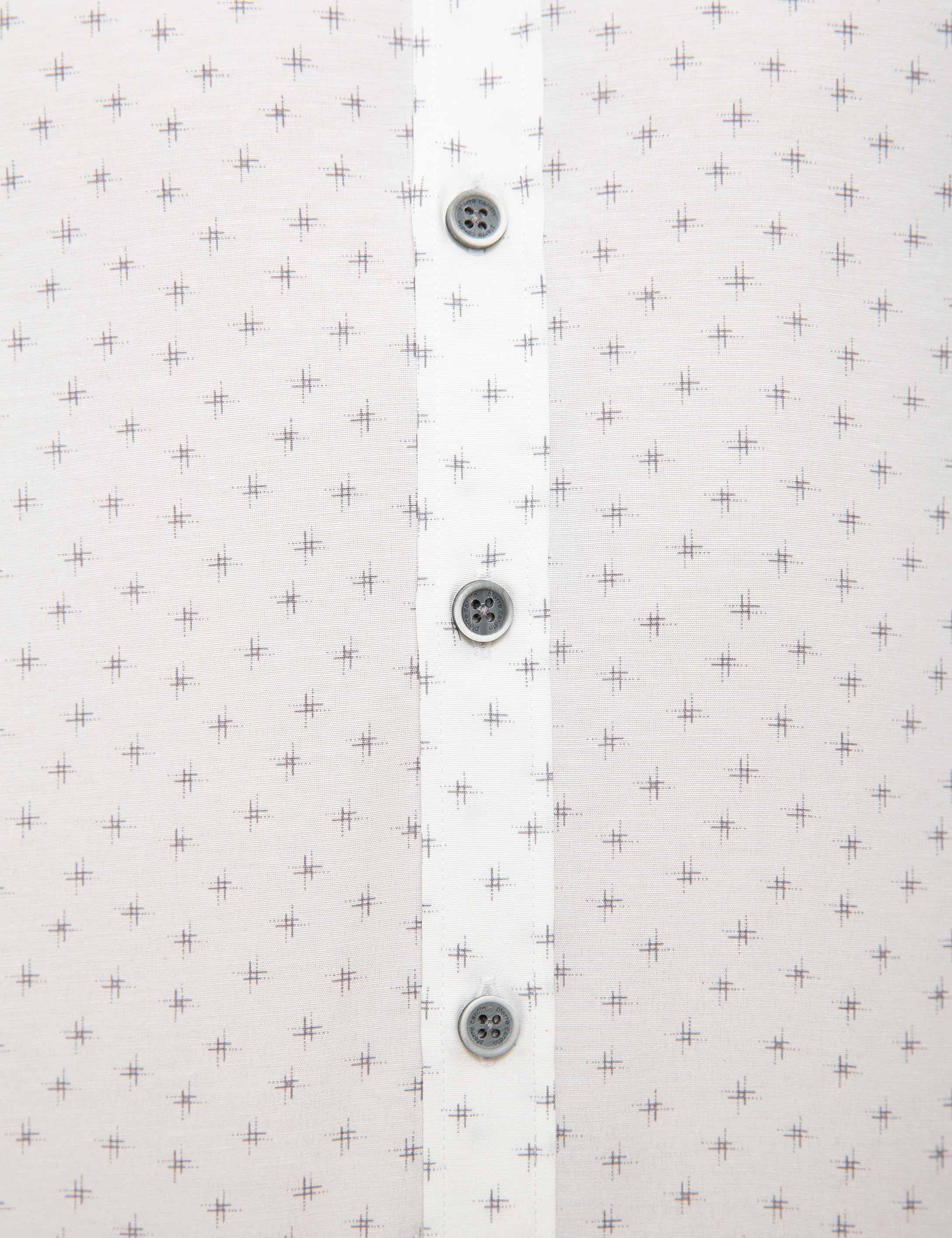 Gri Slim Fit Gömlek - Image 7