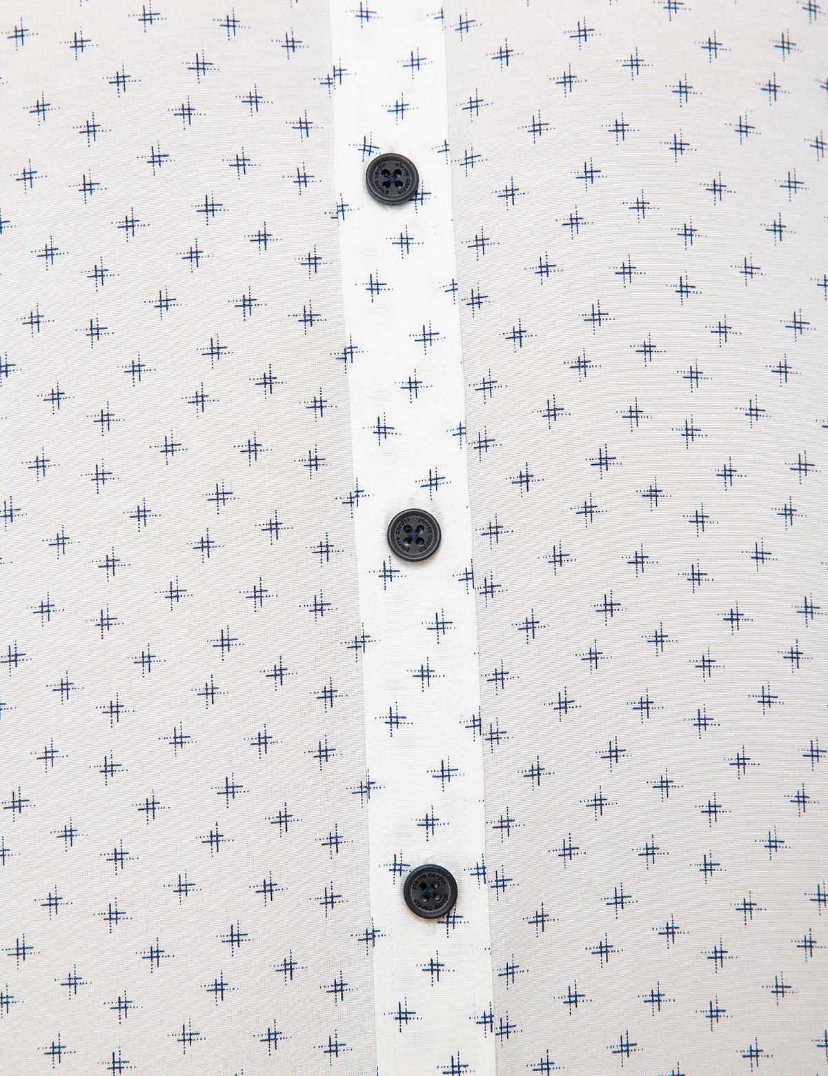 Lacivert Slim Fit Uzun Kollu Gömlek - 50211207012