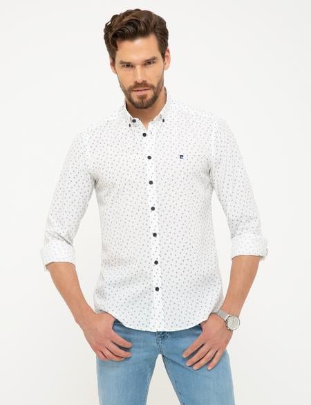 Lacivert Slim Fit Uzun Kollu Gömlek - 50211207012