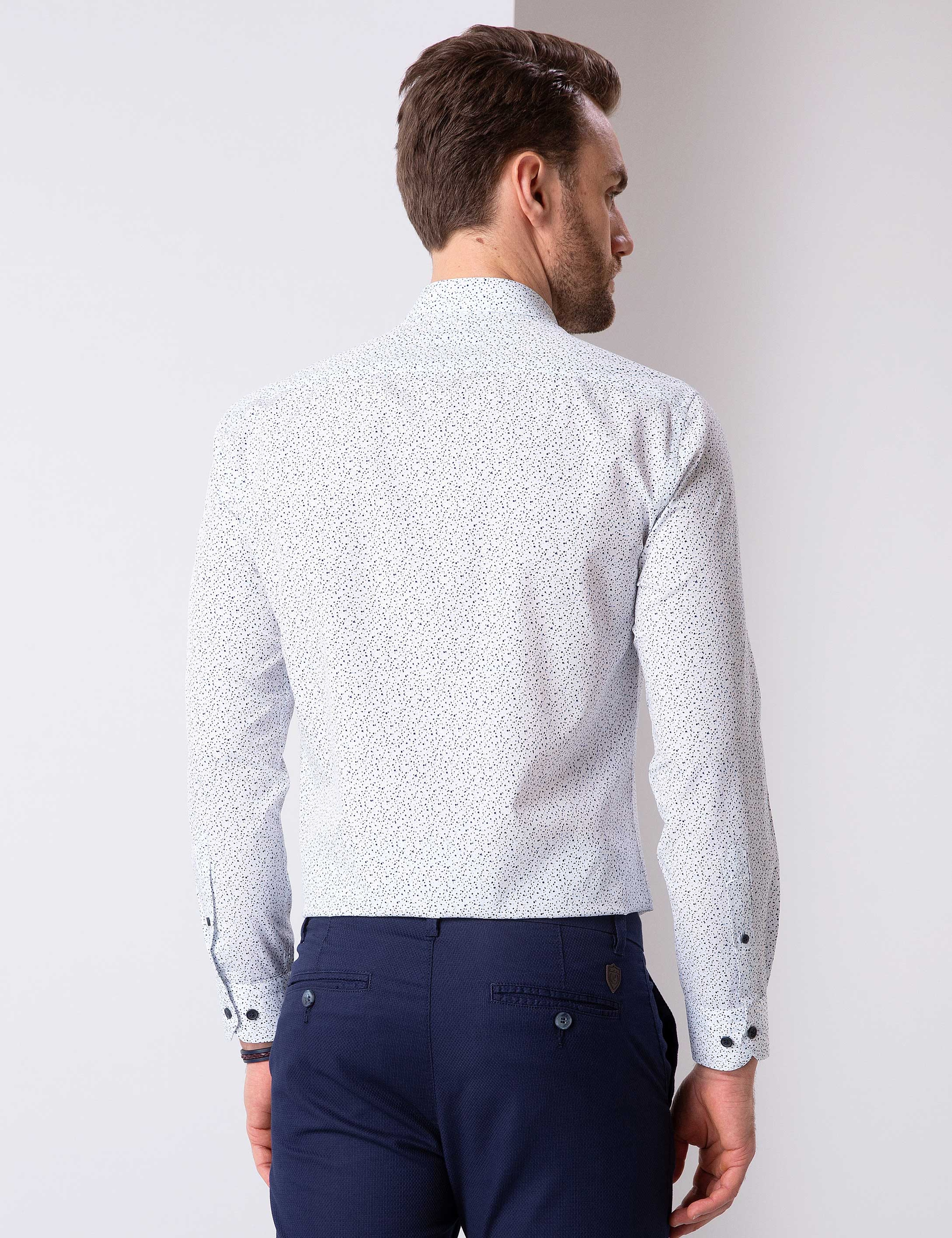 Lacivert Slim Fit Gömlek