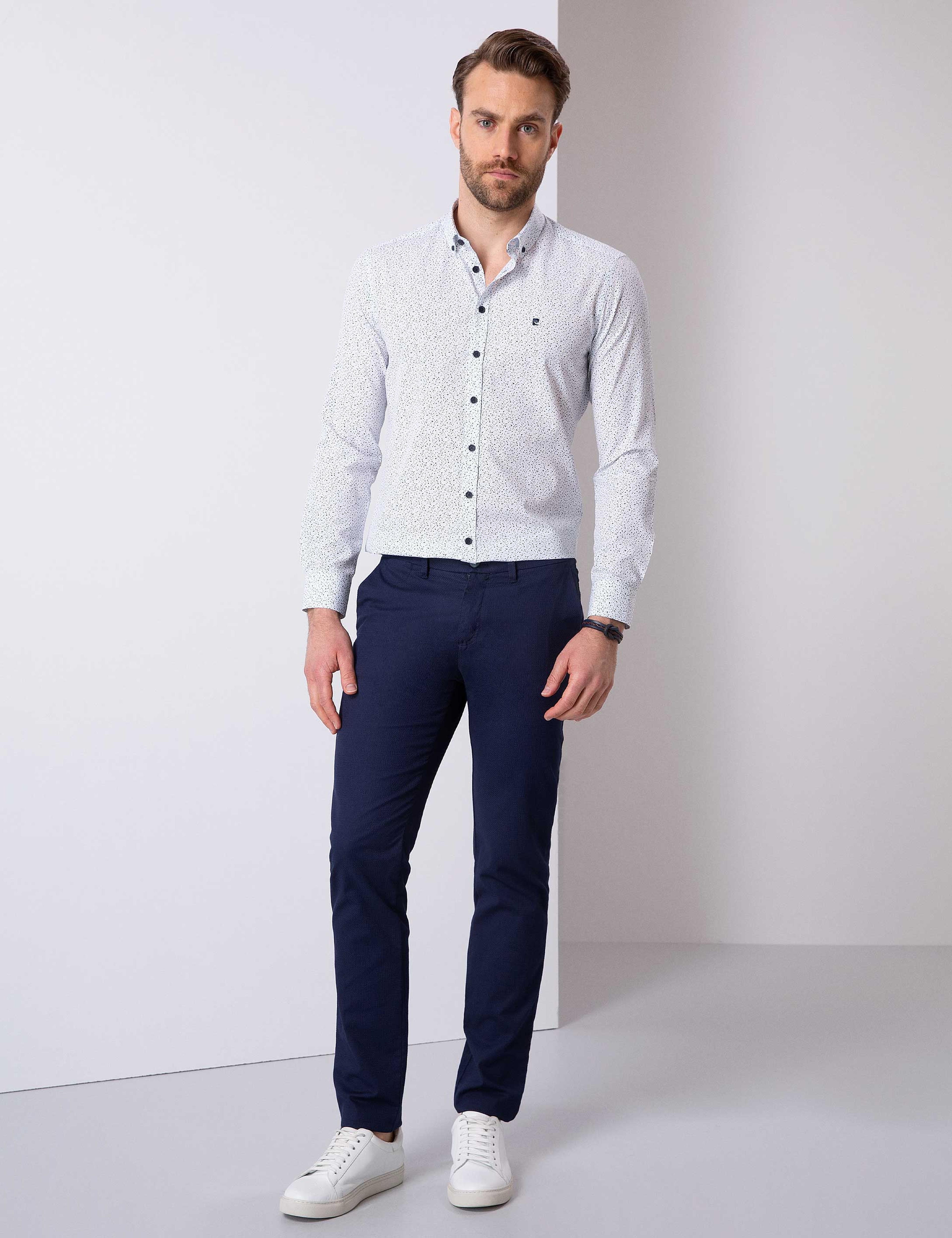 Lacivert Slim Fit Gömlek