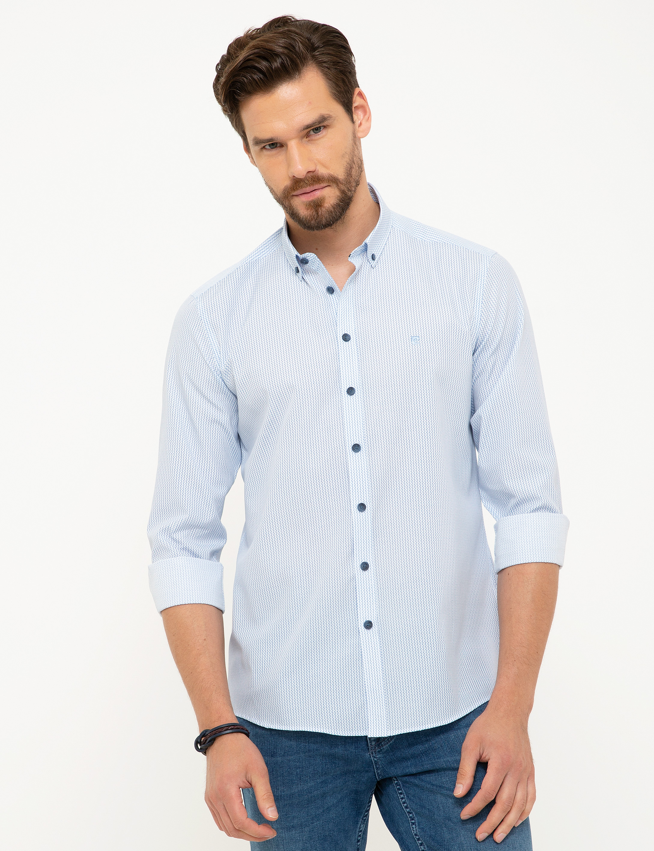 Mavi Slim Fit Gömlek
