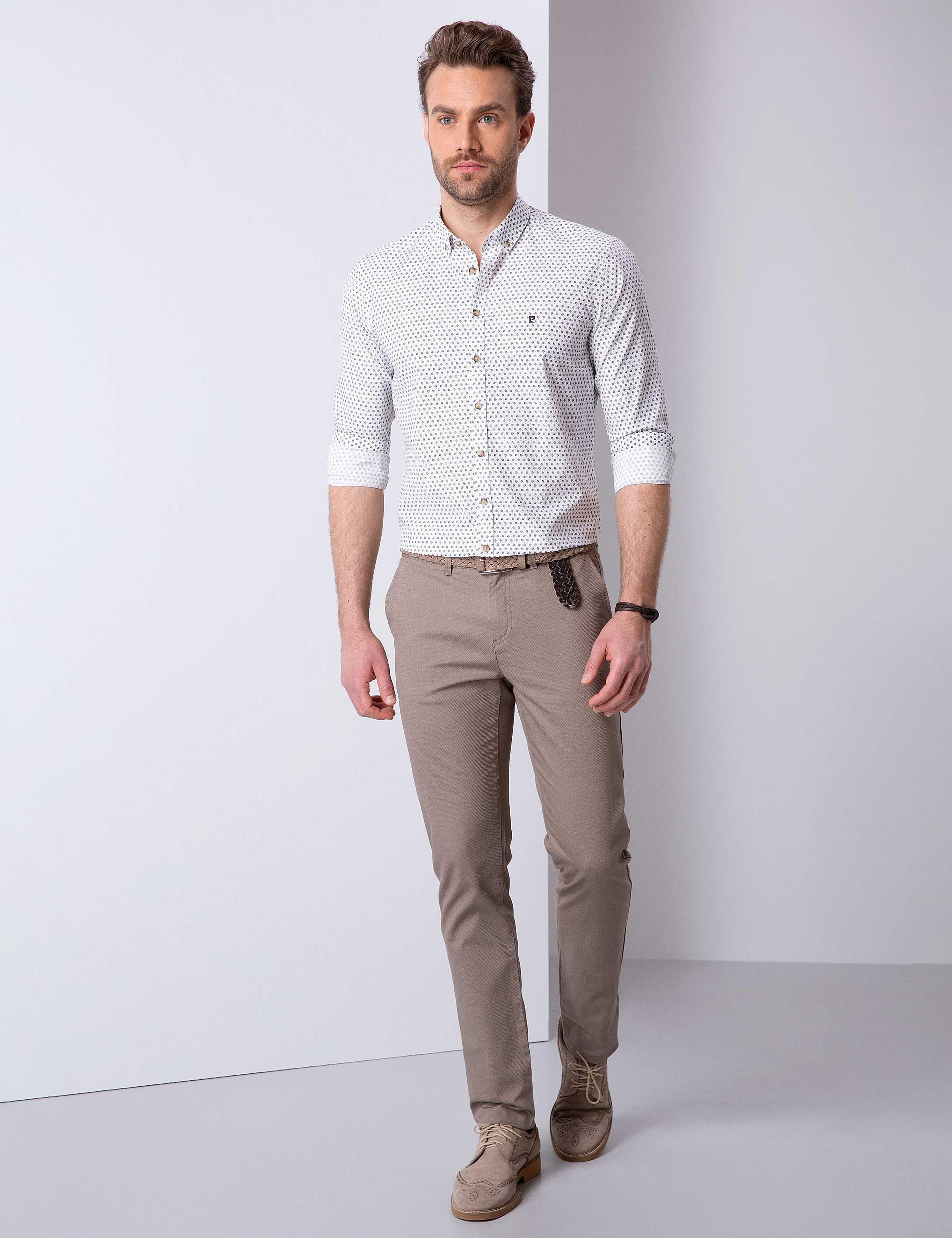 Kahverengi Slim Fit Gömlek