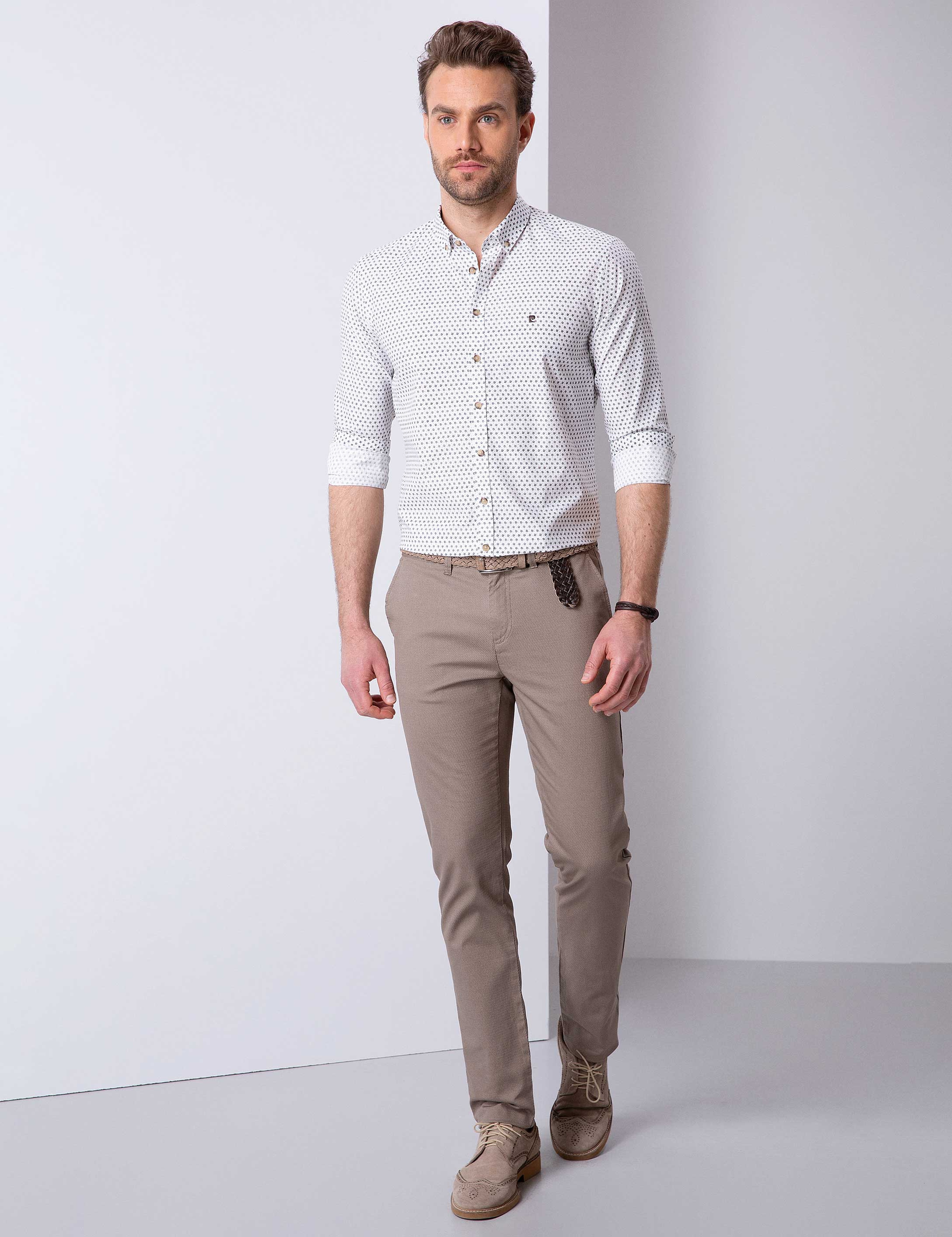 Kahverengi Slim Fit Gömlek - Image 3