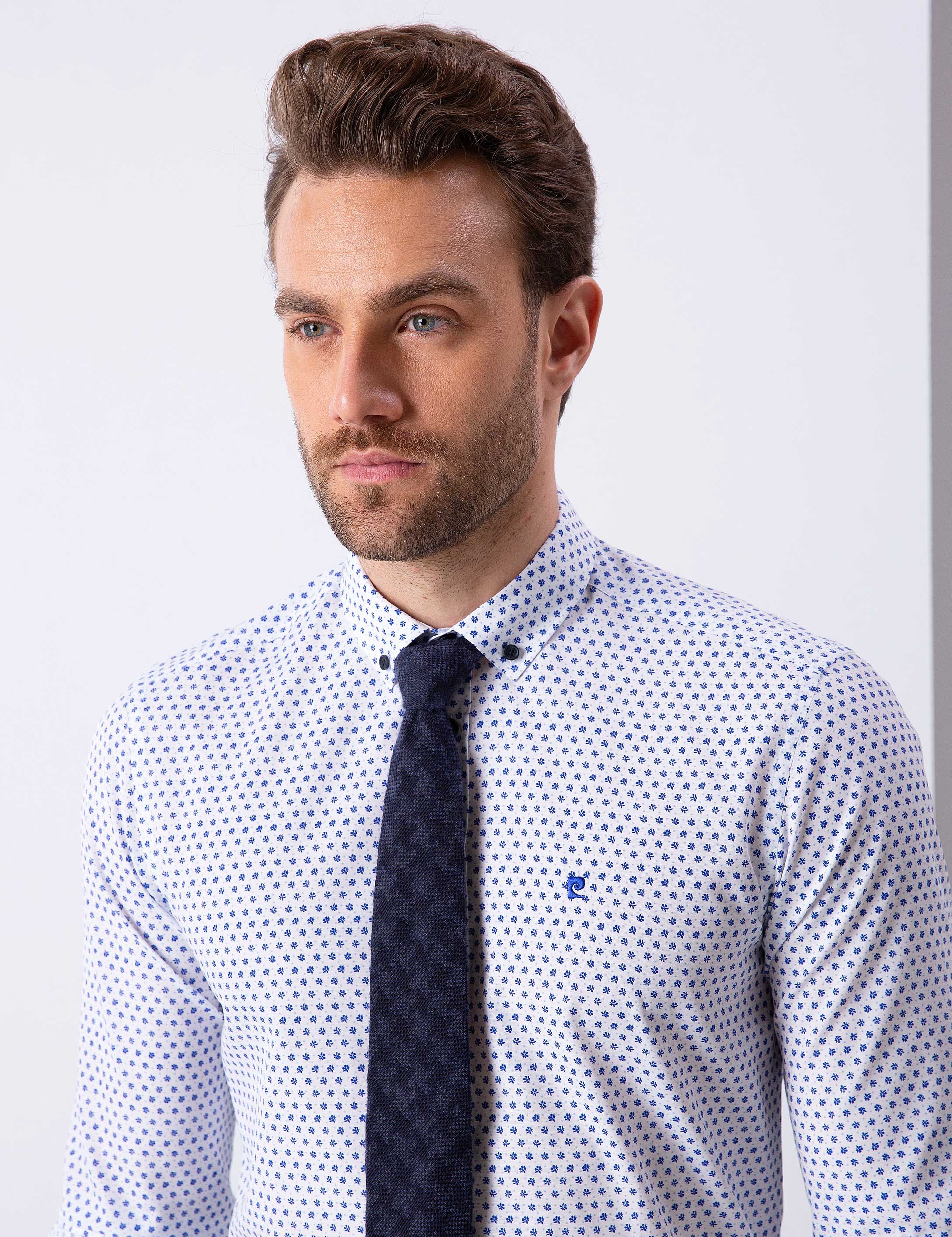Beyaz Slim Fit Gömlek - Image 2
