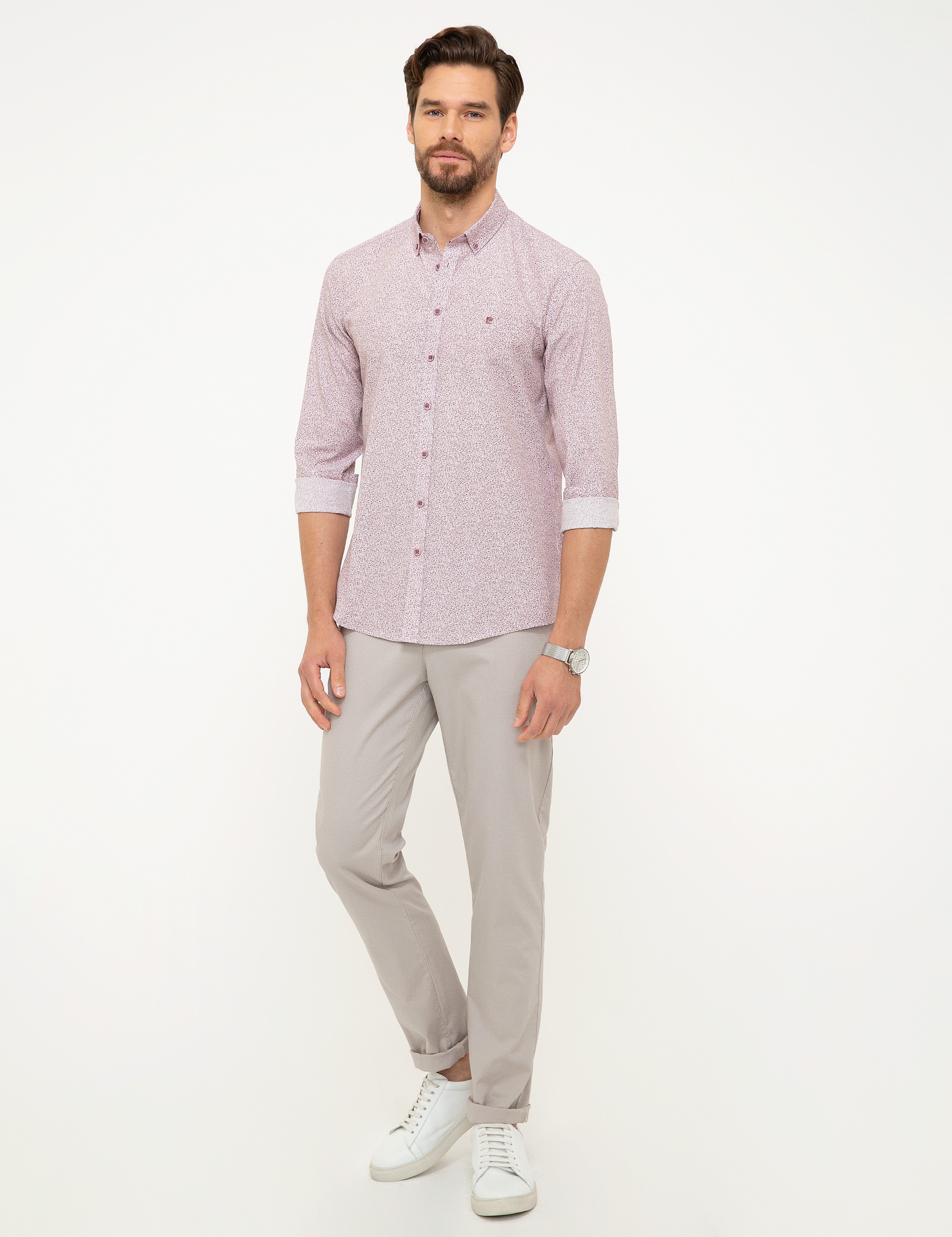 Bordo Slim Fit Gömlek - Image 4